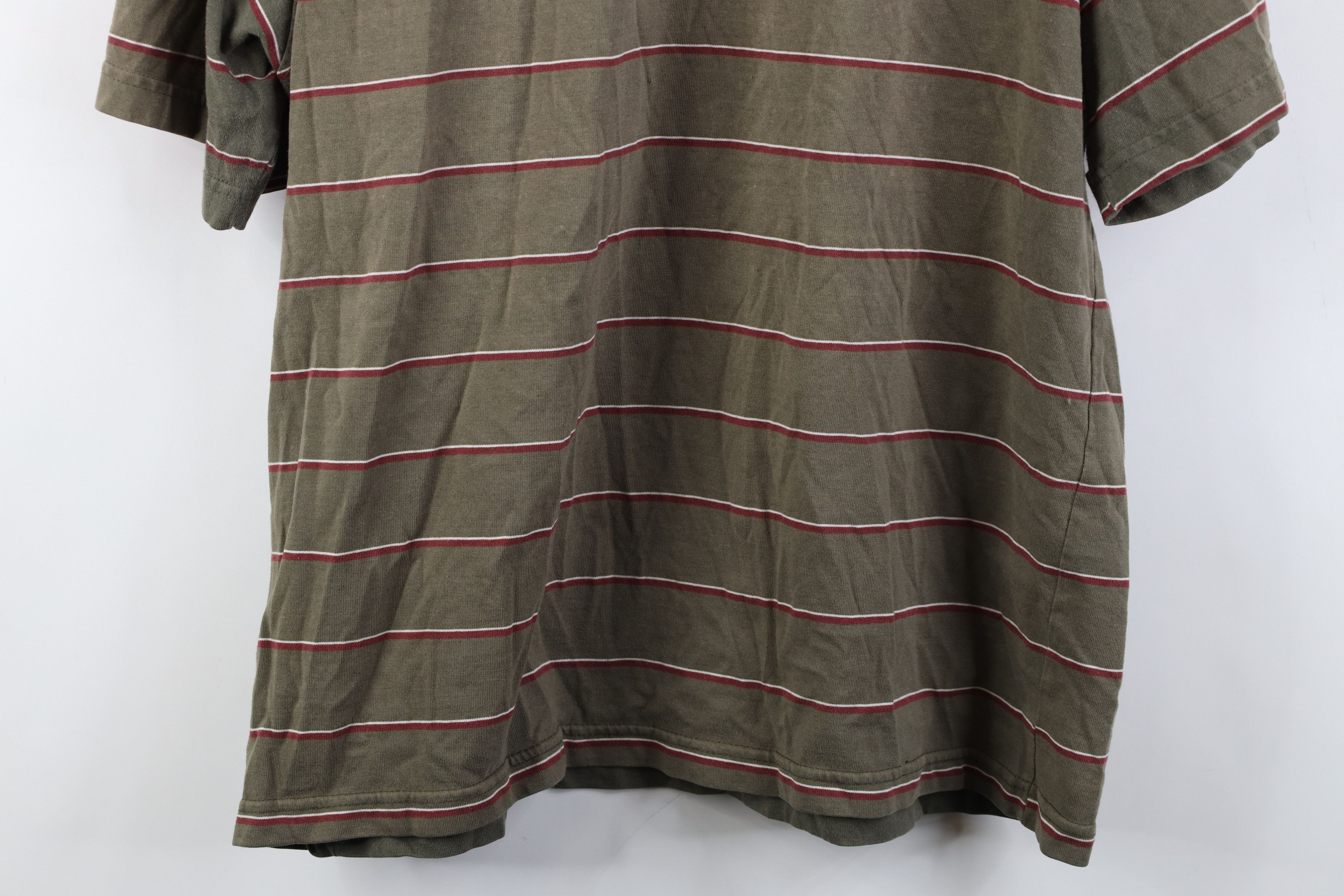 Vintage Vintage 90s Streetwear Striped Pocket Short Sleeve T-Shirt Size US XL / EU 56 / 4 - 15 Thumbnail