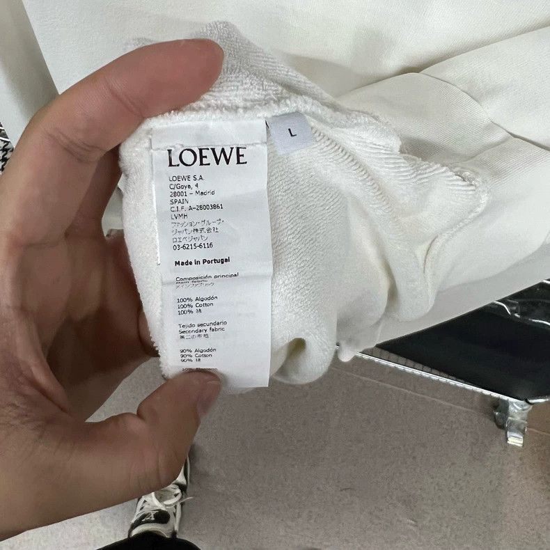 Loewe LOEWE White hoodie Size L / US 10 / IT 46 - 4 Thumbnail
