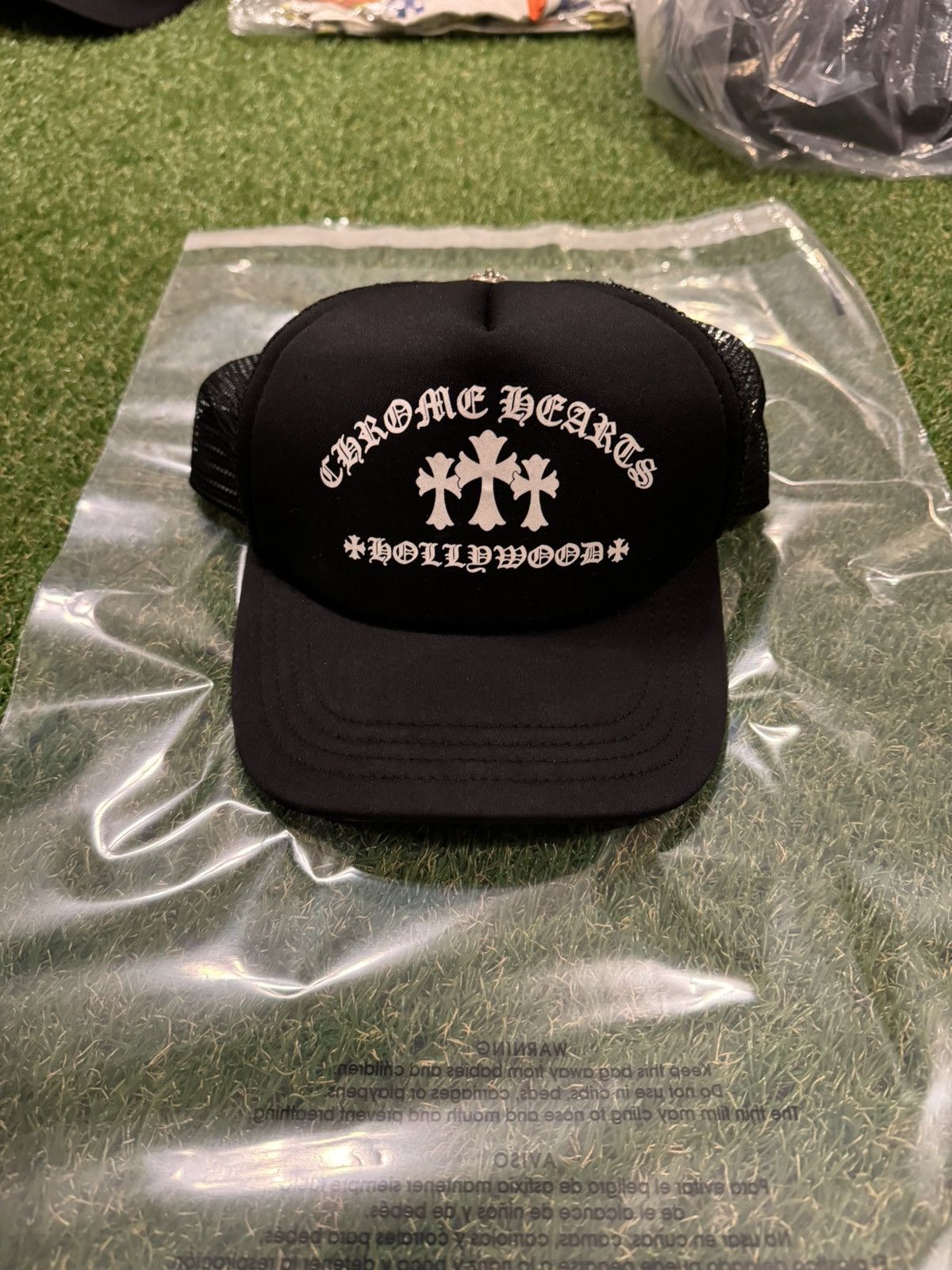 Casquette Chrome Hearts King Taco Trucker - Snapback Noir Et Blanc Mousse, Streetwear