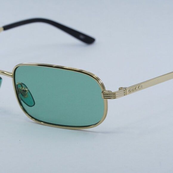 Gucci 🕶️ New Gucci GG1457S 005 Sunglasses - Gold Frame, Green Size ONE SIZE - 5 Thumbnail