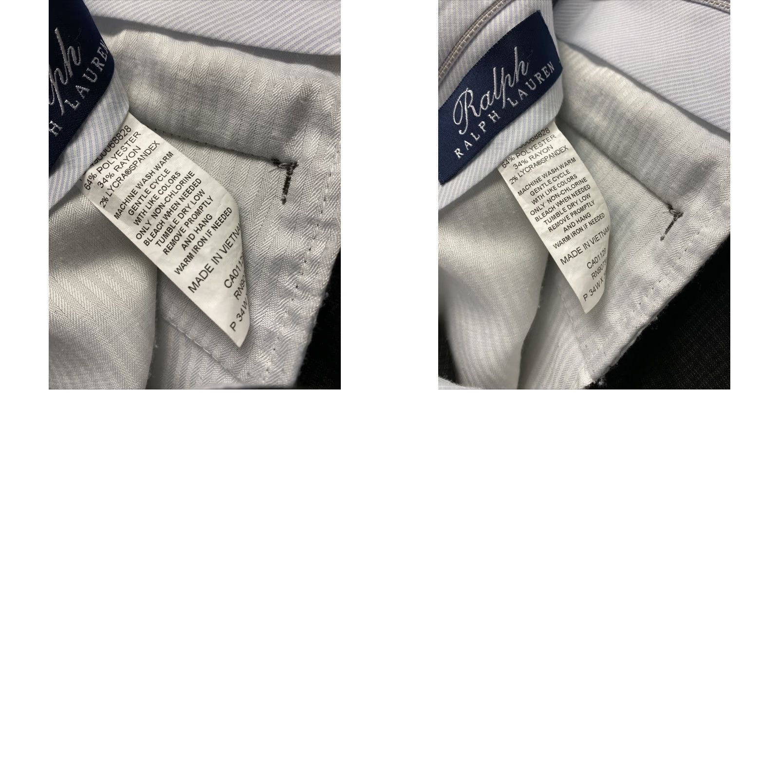 Ralph Lauren Ralph Lauren Blue Label Pants Dark Gray Polyester Blend Side Tabs Flat Front Men 35 Size US 35 - 8 Thumbnail