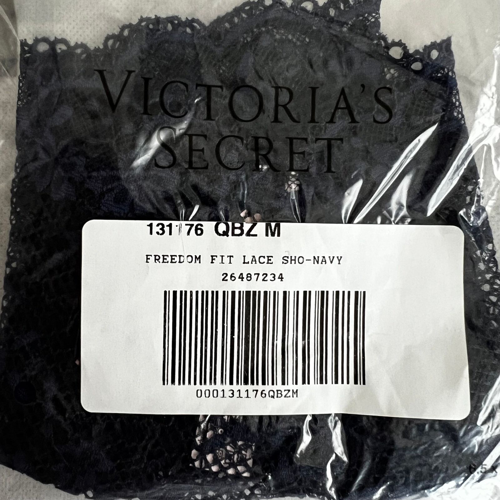 Victoria's Secret VICTORIA'S SECRET Navy Freedom Fit Lace Shortie Panty, M Size ONE SIZE - 3 Thumbnail