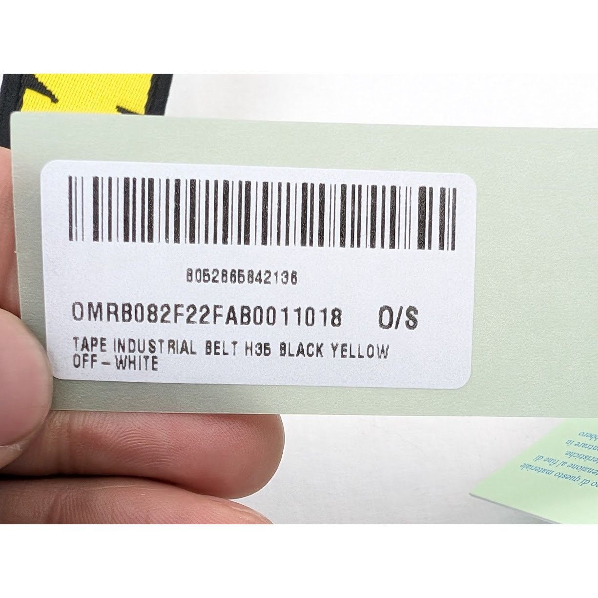 Off-White o1rshd1 Q:3 / Size:OS / Tape Industrial Belt in Black Yellow Size ONE SIZE - 17 Thumbnail
