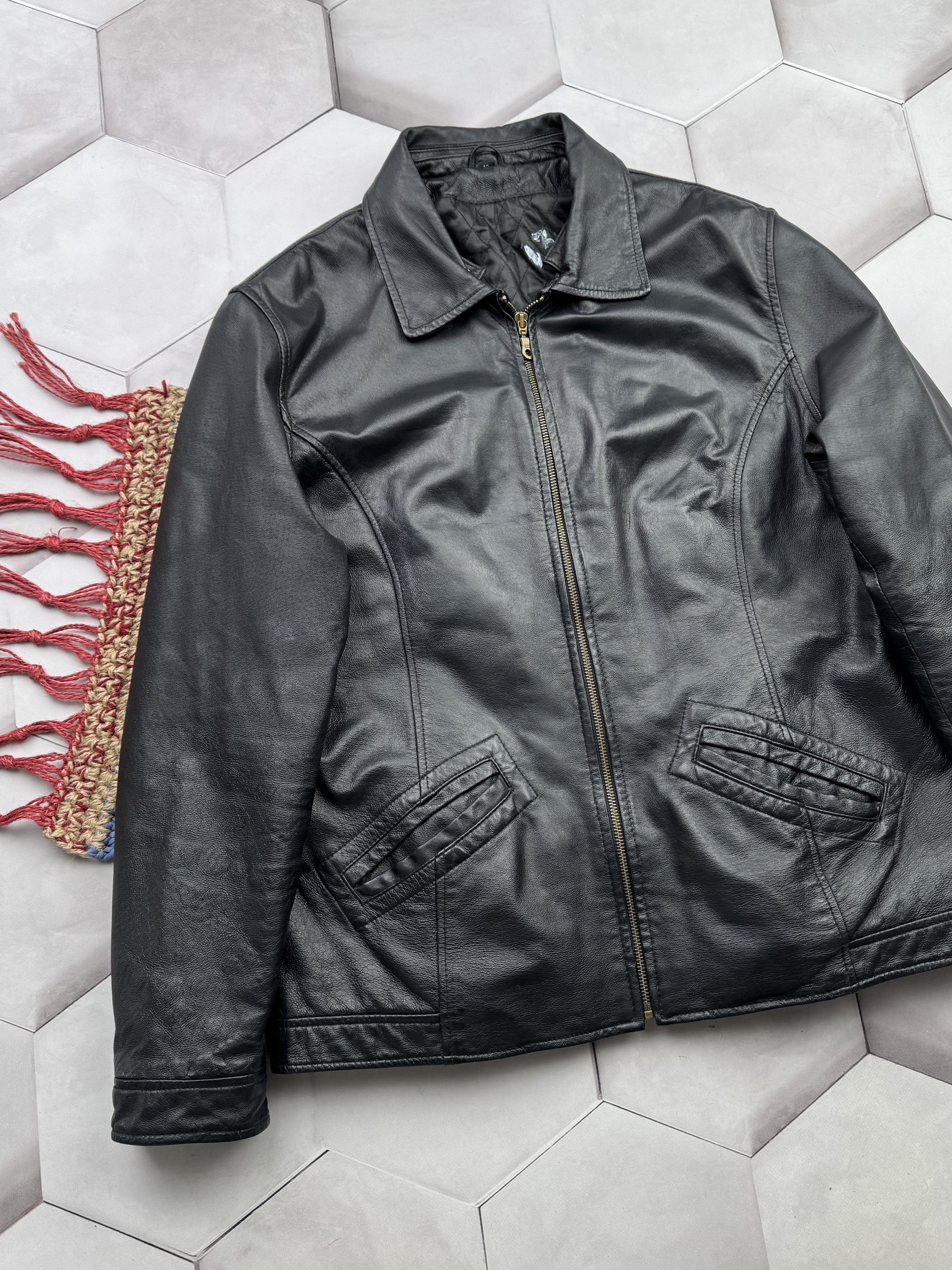 Vintage Vintage Bomber Leather Jacket Size US M / EU 48-50 / 2 - 2 Thumbnail