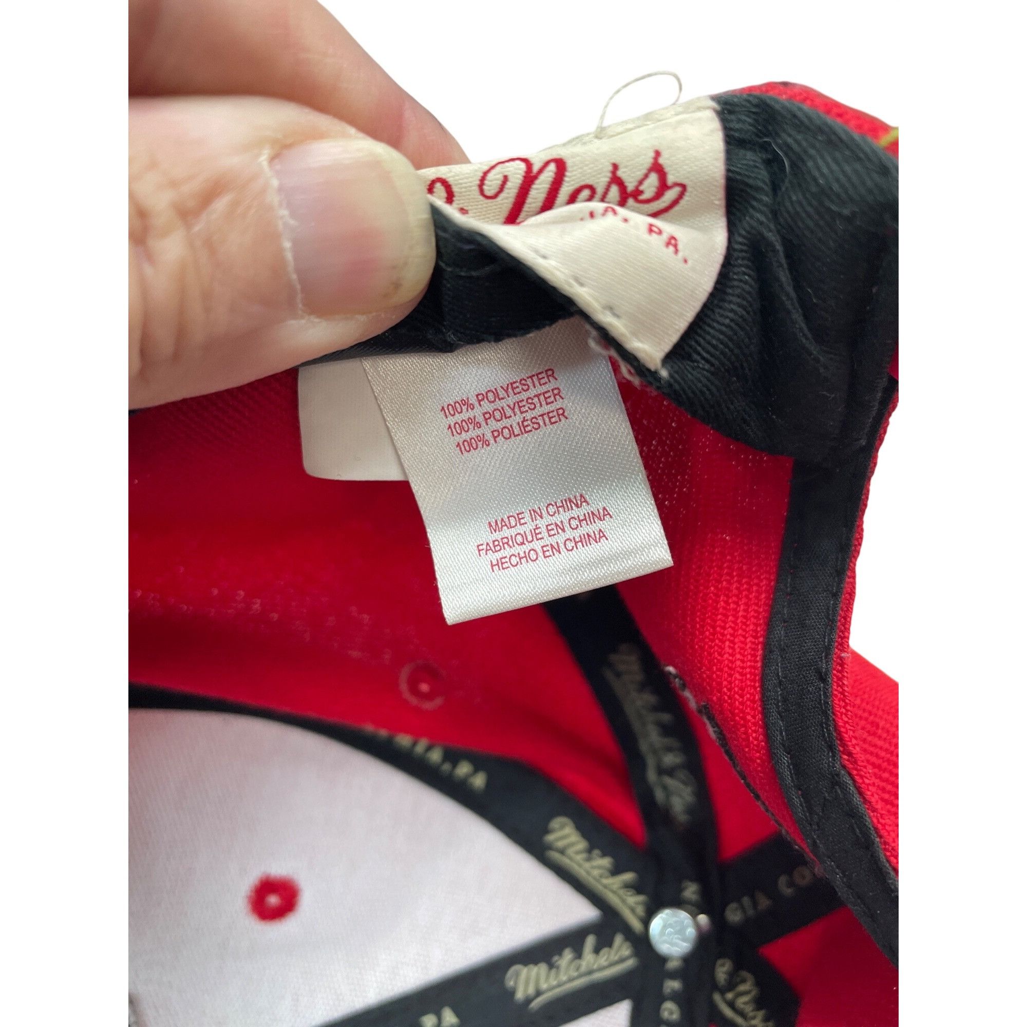 Mitchell & Ness Mitchell Ness Philadelphia 76ers Original Fit Red Snapback H Size ONE SIZE - 11 Thumbnail