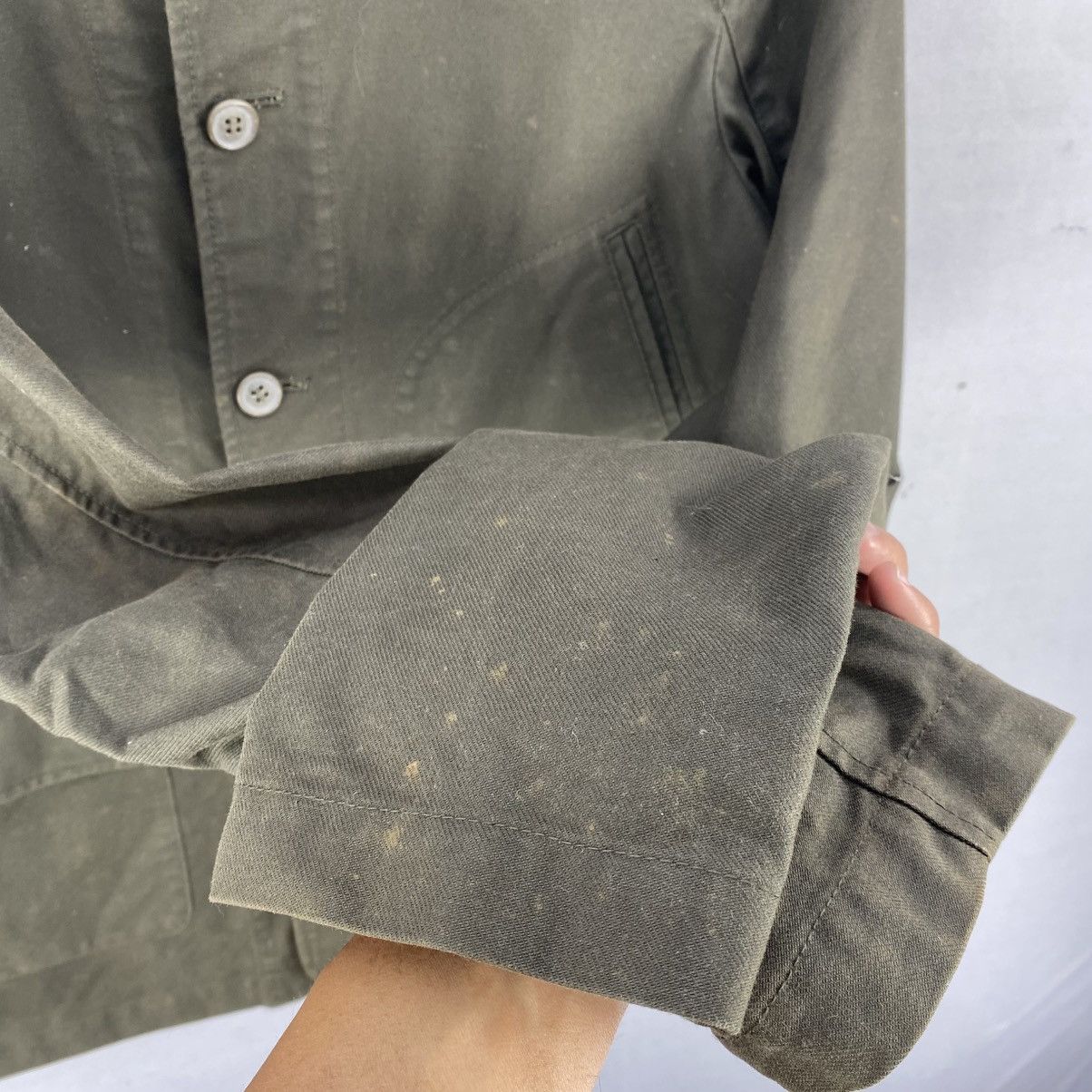 Japanese Brand Michel Klein Homme Olive Green Utility Jacket Size US M / EU 48-50 / 2 - 12 Thumbnail