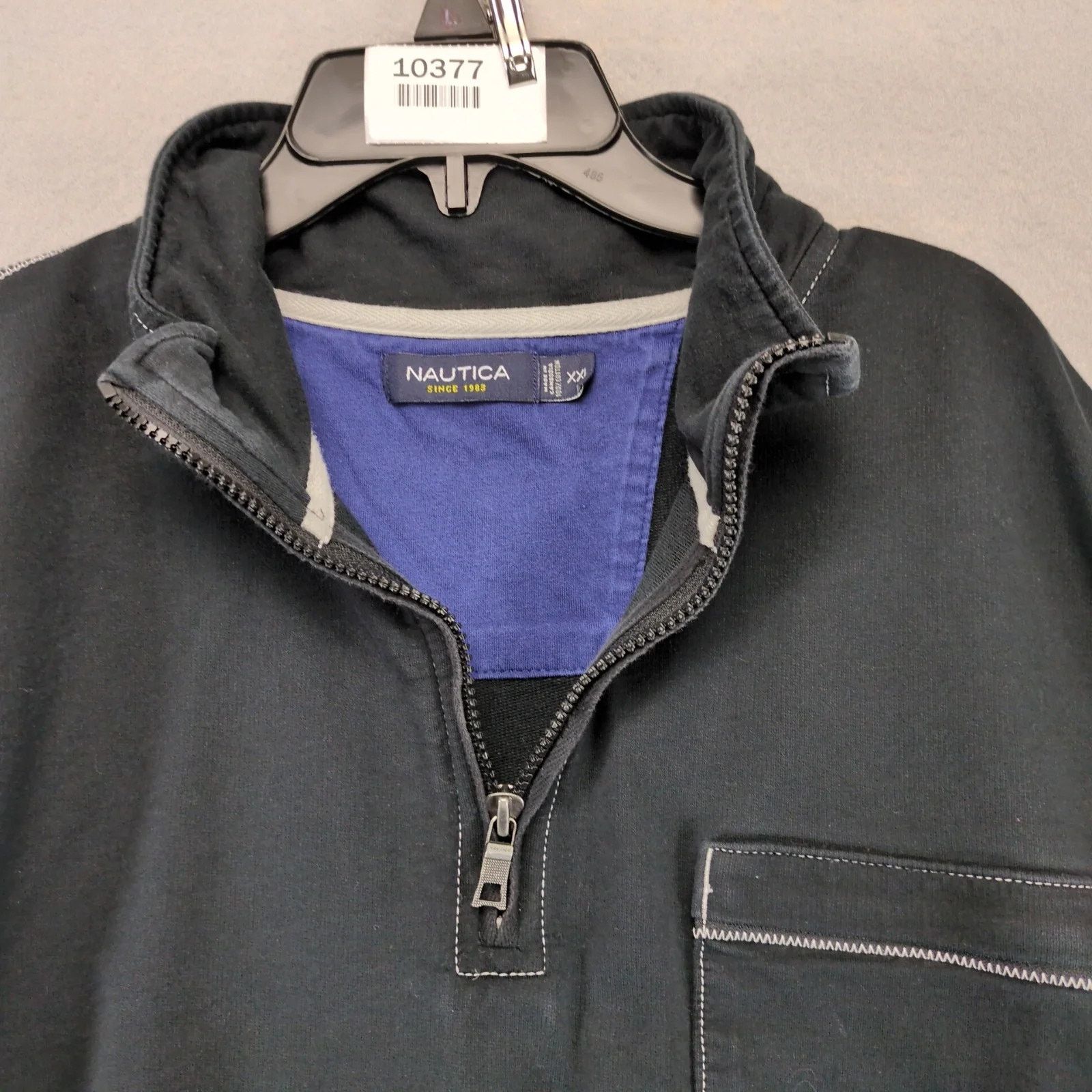 Nautica Vtg Nautica Pullover 1/4 Zip Sweatshirt XXL White Stitching Size US XXL / EU 58 / 5 - 9 Thumbnail