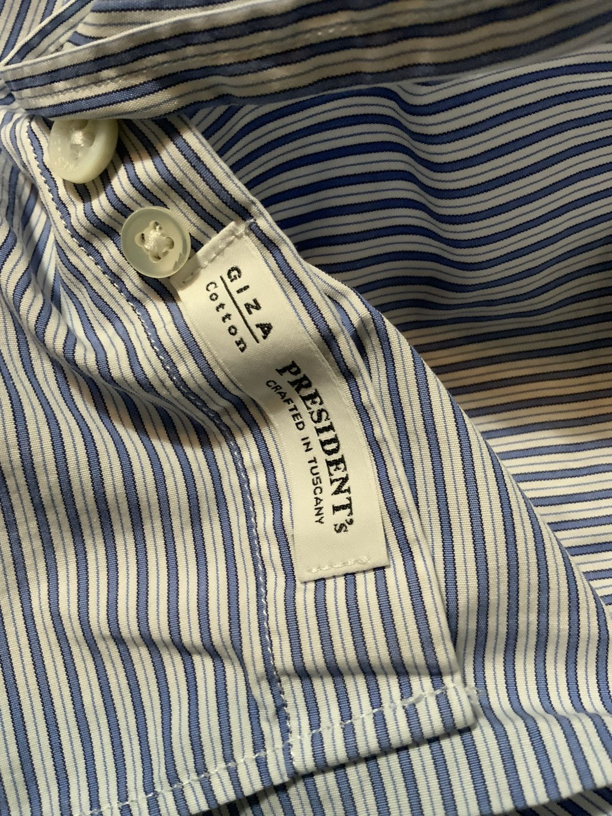 President's $349 Presidents P’s Giza Cotton Popeline Stick Striped Shirt Size US L / EU 52-54 / 3 - 6 Thumbnail