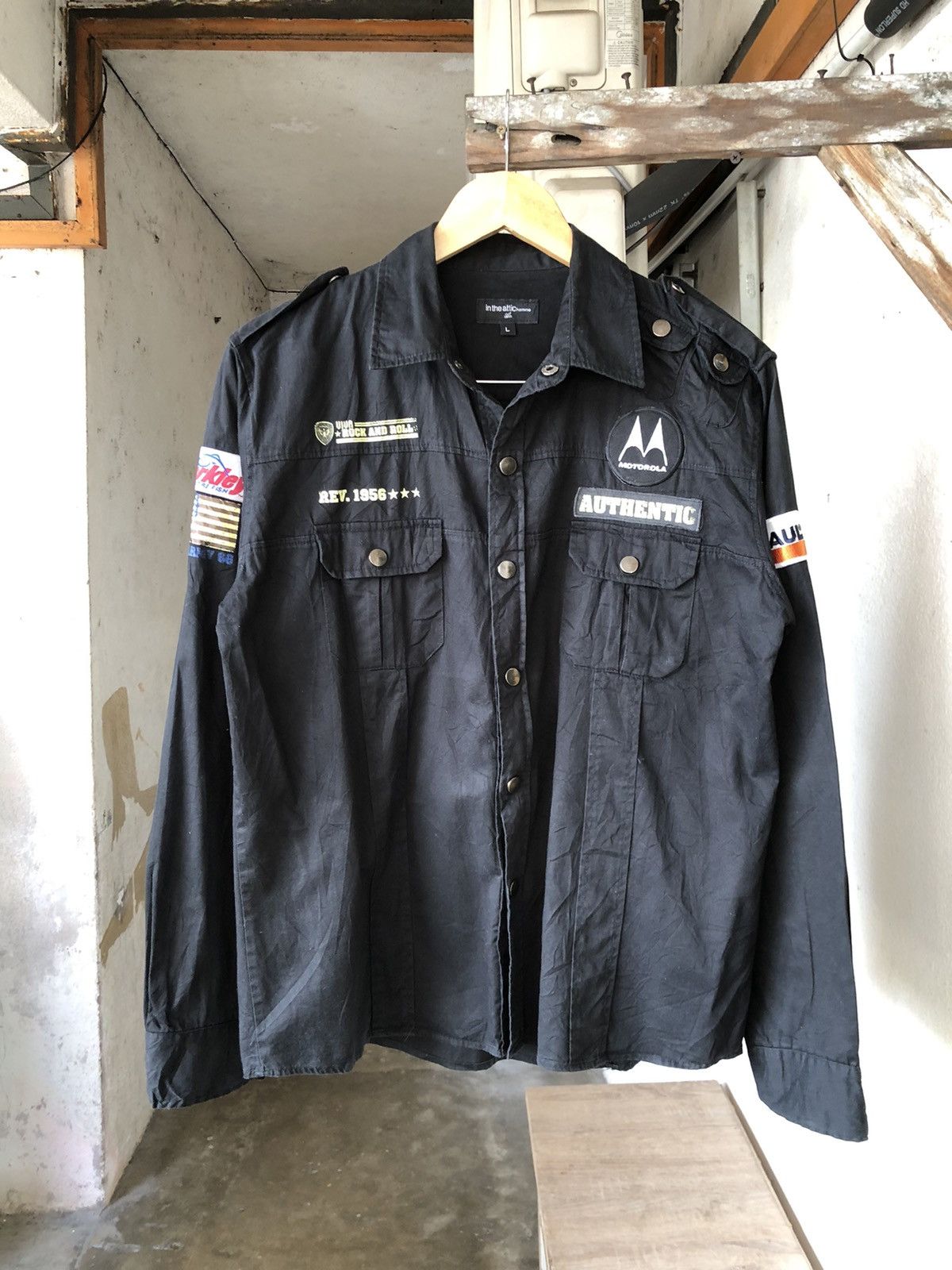 If Six Was Nine Rare❗️In The Attic Homme Punk Multi Patches Shirt Size US L / EU 52-54 / 3 - 17 Thumbnail