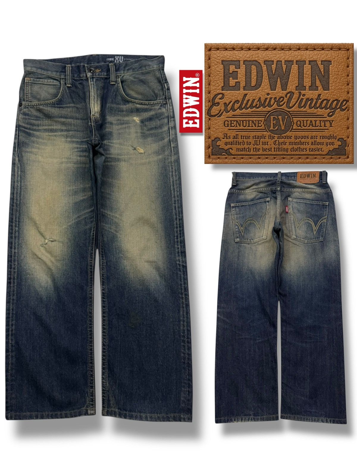 Edwin EDWIN EX404 Exclusive Vintage Japanese Denim Jeans | W32 Size US 34 / EU 50 - 1 Thumbnail