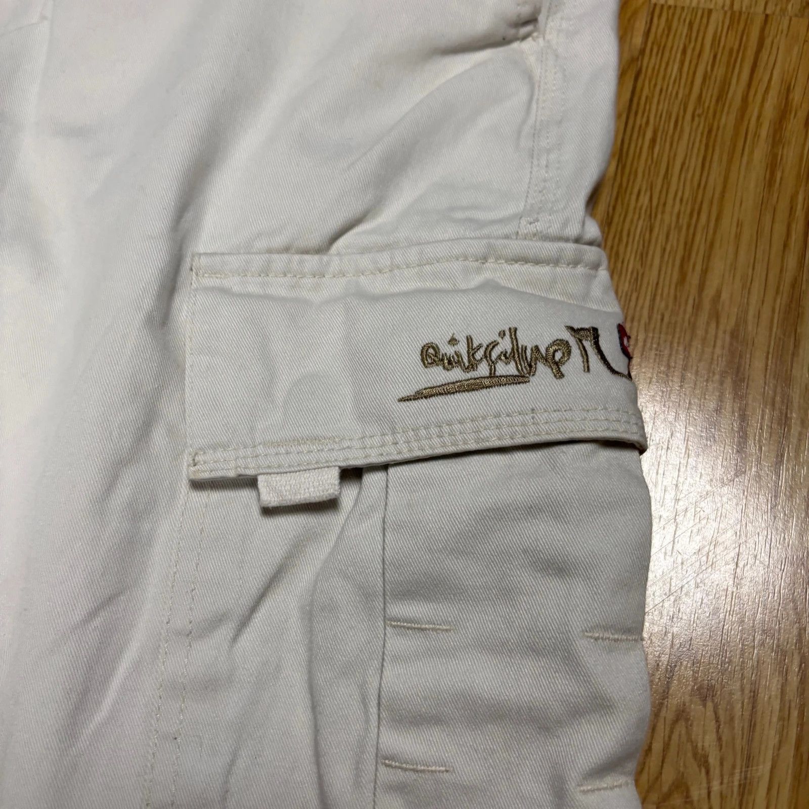 Japanese Brand Quiksilver Cargo Pants W32 Beige Size US 34 / EU 50 - 6 Thumbnail
