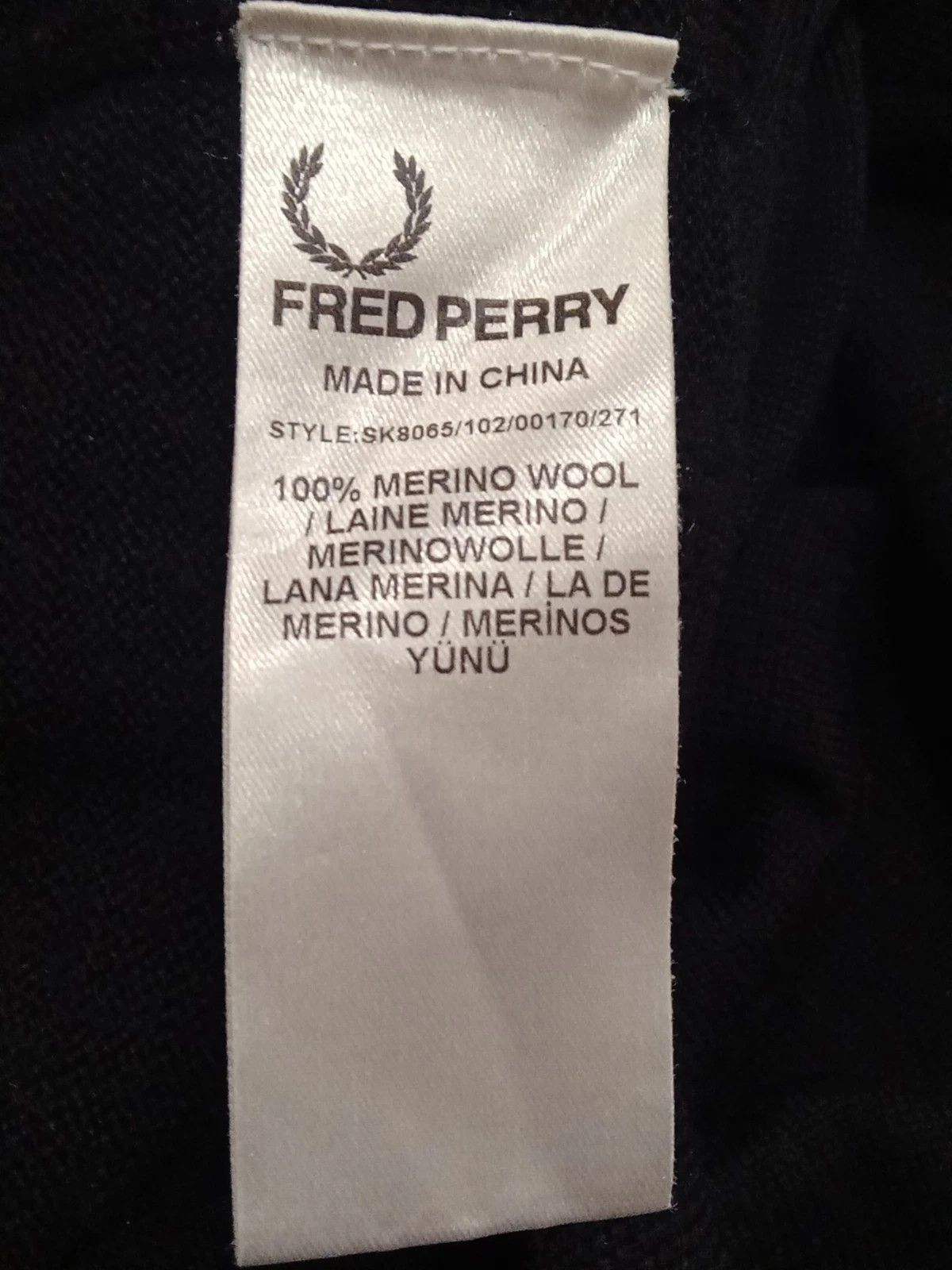 Fred Perry Fred Perry Shawl Neck Merino Wool Jumper XL Size US XL / EU 56 / 4 - 9 Thumbnail