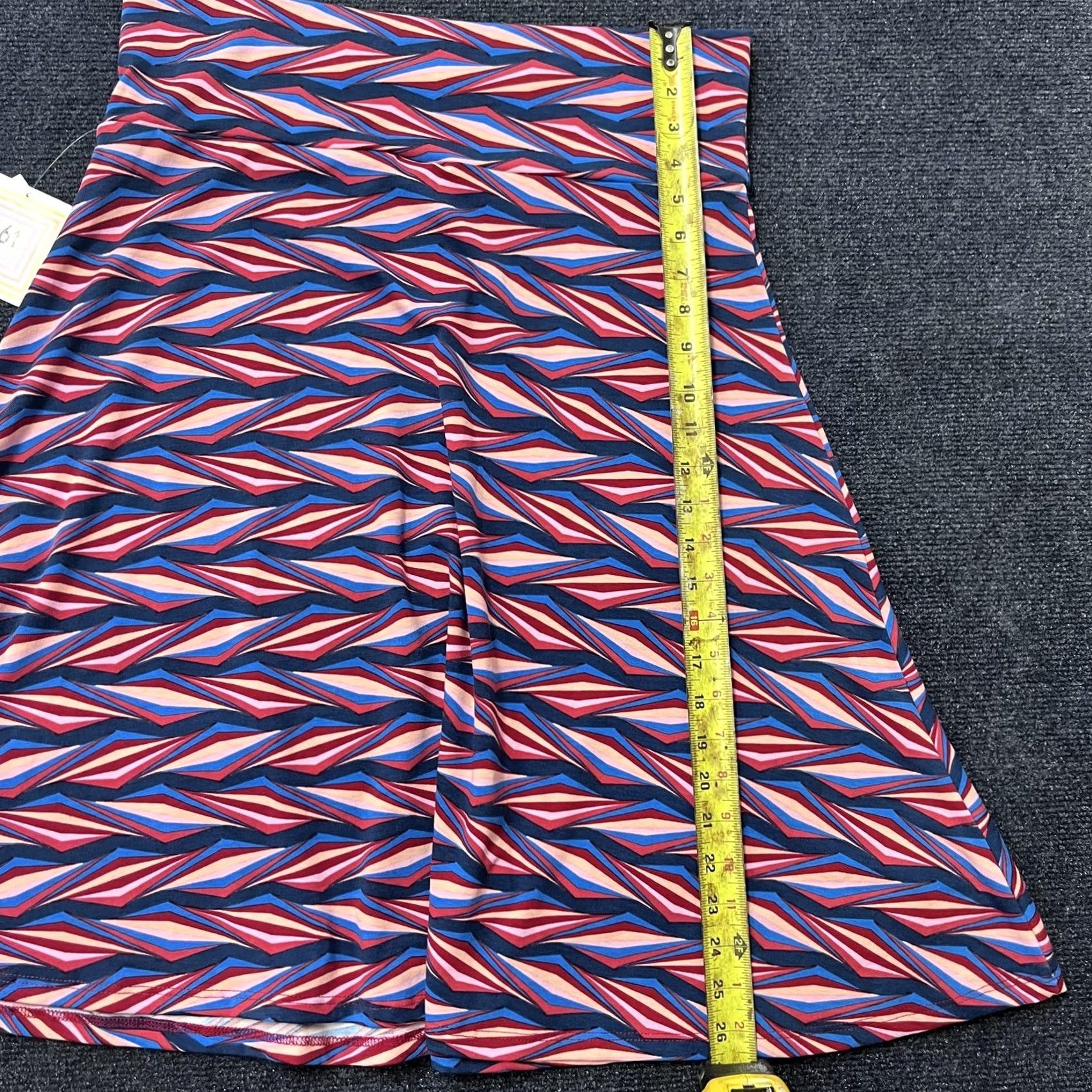 Vintage VINTAGE Lularoe Skirt Womens 2XL Pink Blue Geometric Stretch Flare Pull On Midi Boho Size 40" / US 18 - 5 Thumbnail