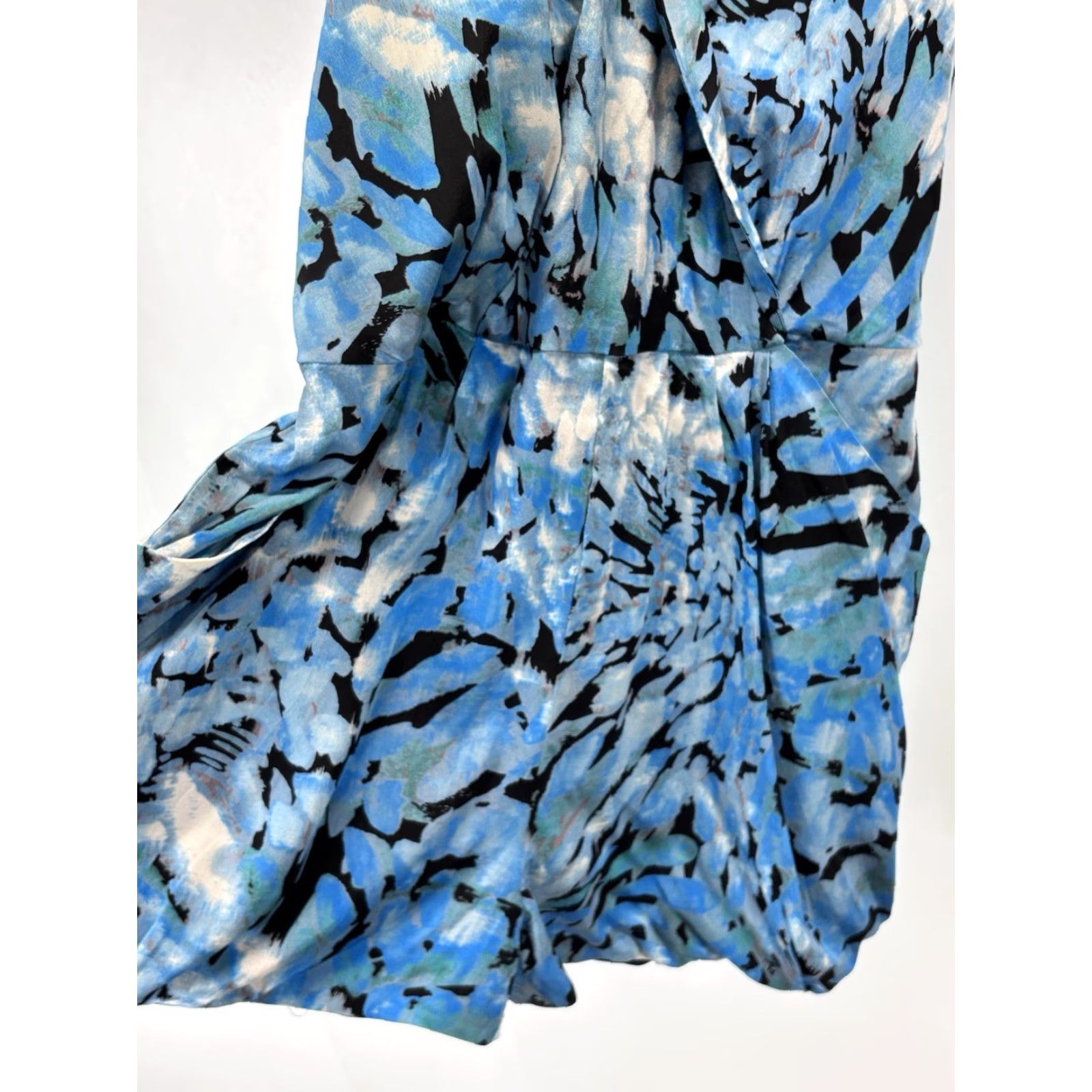 Bebe Bebe Romper Womens Medium Blue Silk Blend Sleeveless Y2K Party Womens Size 32" / US 10 / IT 46 - 3 Thumbnail