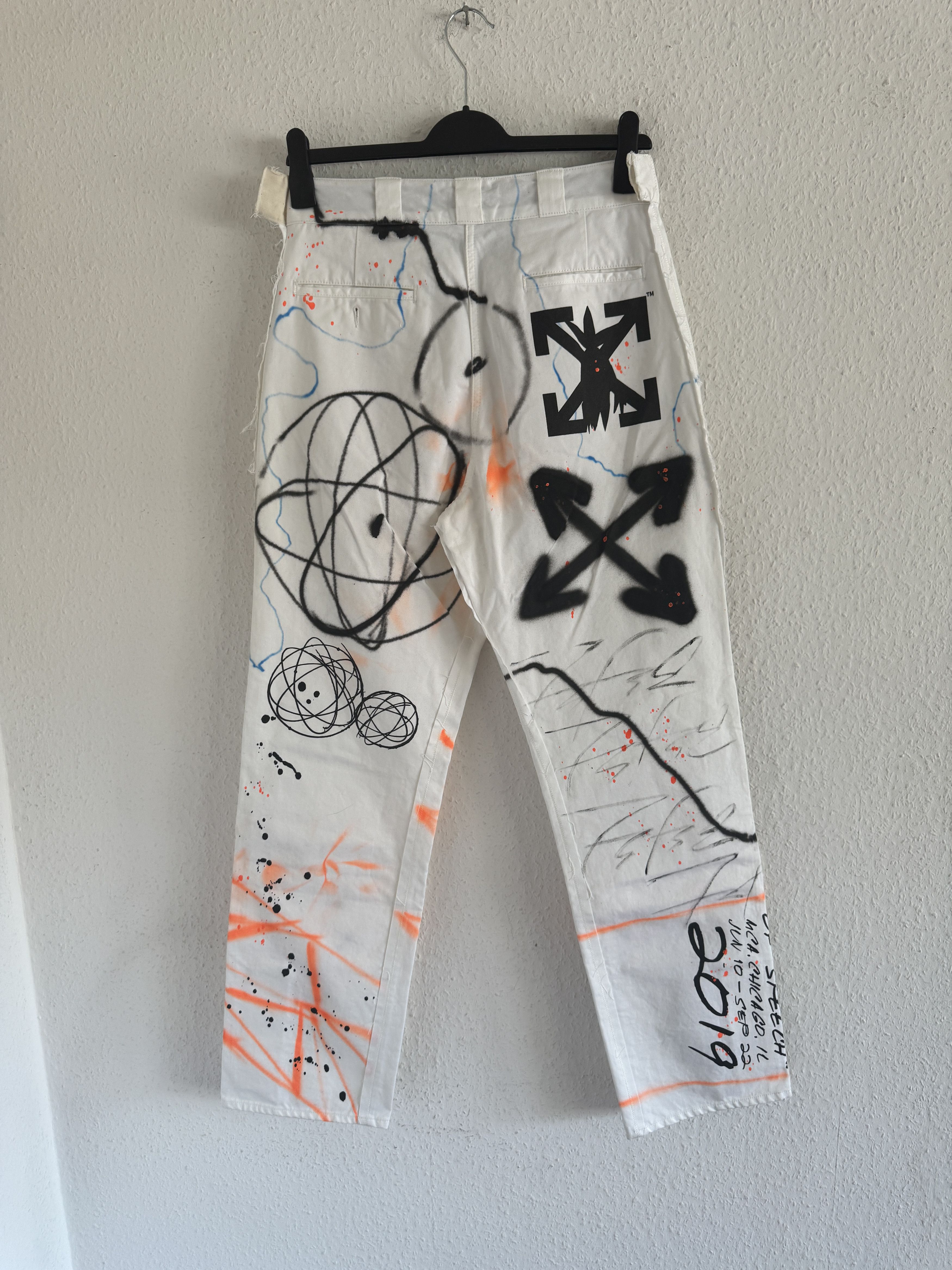 Futura × Off-White Futura spraypaint carpenter pants Size US 30 / EU 46 - 20 Thumbnail