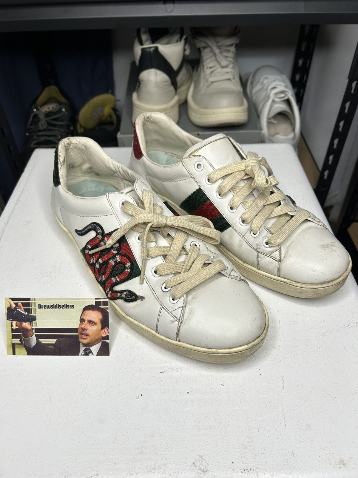 Gucci Gucci Ace Snake Embroidered Men's Shoes Size 43EU / 10US Size US 10 / EU 43 - 1 Thumbnail