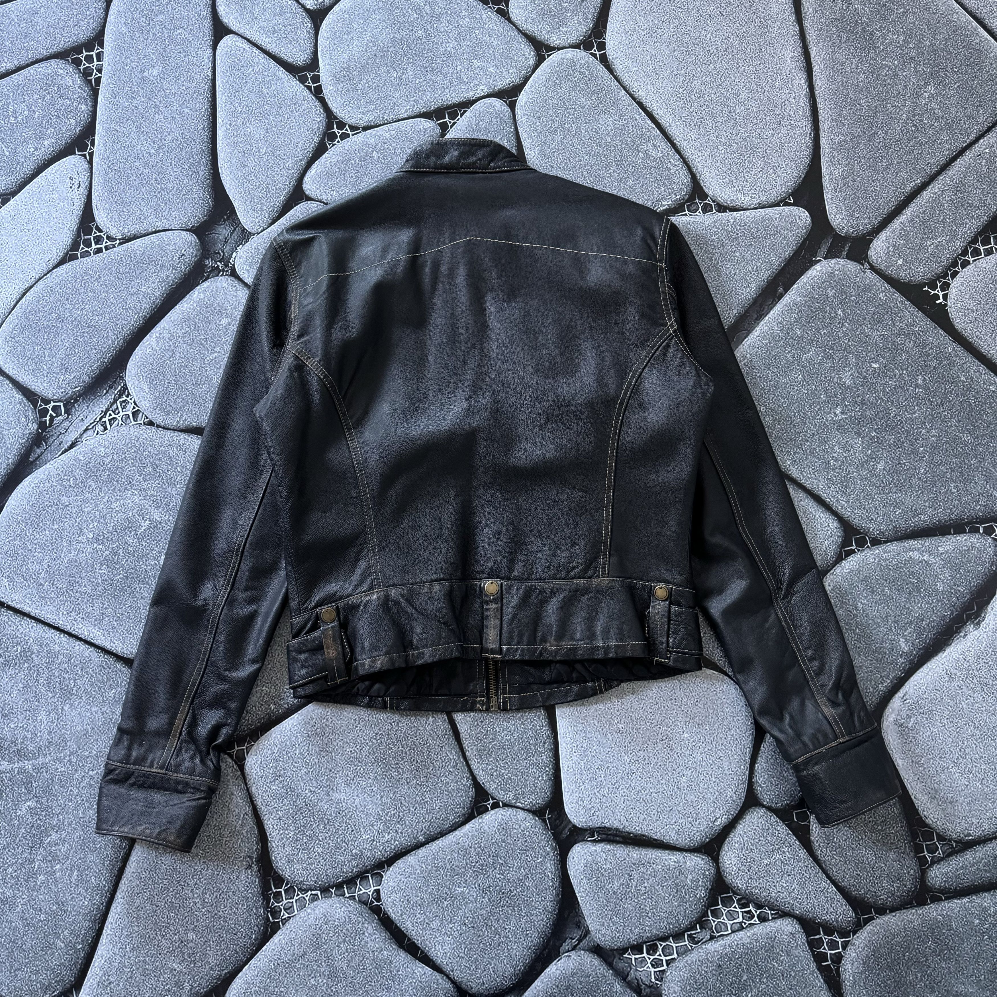 If Six Was Nine VINTAGE LEATHER BIKER JACKET AVIREX STYLE Y2K BOMBER 90S Size US S / EU 44-46 / 1 - 2 Thumbnail