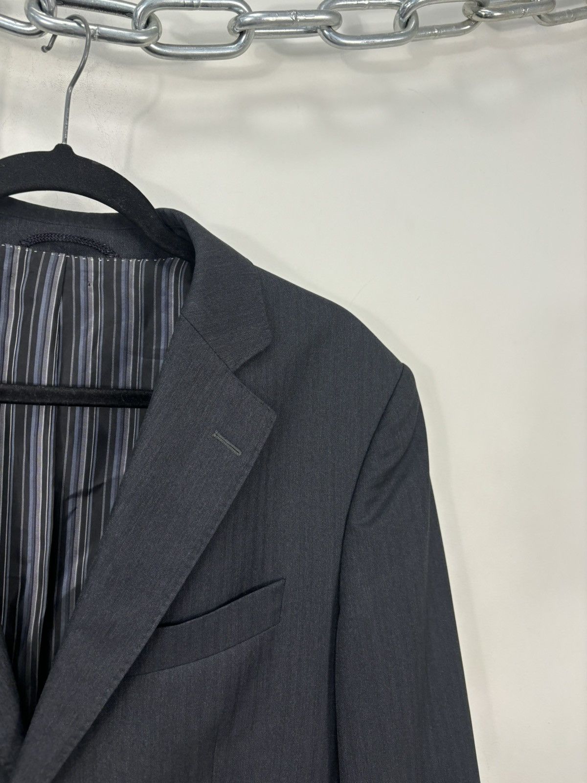 SCABAL Scabal Savile Row MTM Gray Formal 130s Wool Blazer Jacket Size 48R - 10 Thumbnail