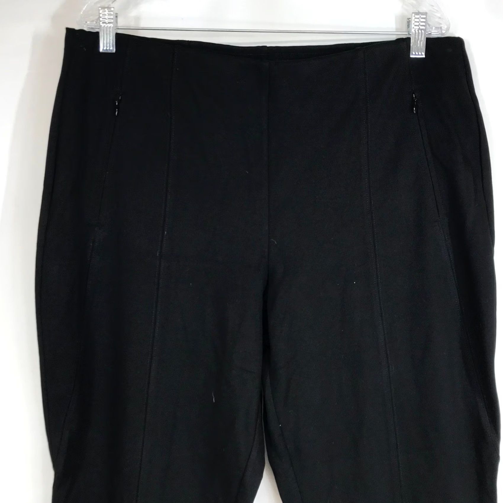 Vintage Chicos Black Ankle Pants Split Hem Zipper Detail Womens Size 25 Regular XS? Wait no. Size 42" / US 20 - 2 Thumbnail