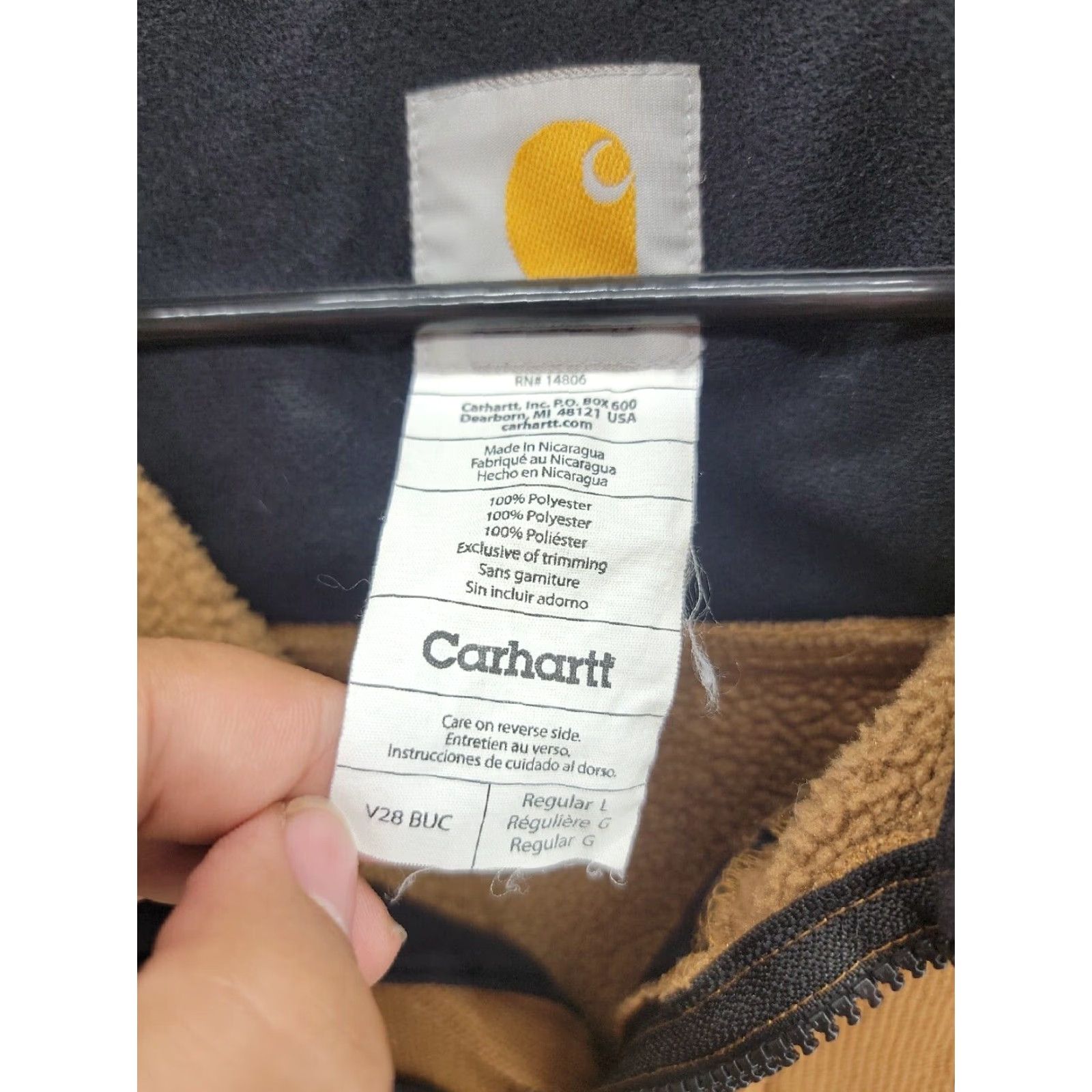 Carhartt Carhartt Vest Mens Large Brown Textured Fleece Zip Map Pocket V28 Size US L / EU 52-54 / 3 - 2 Thumbnail