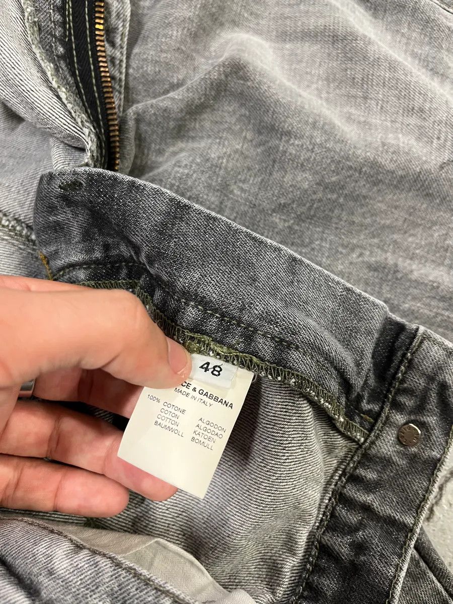 Dolce & Gabbana AW2004 Dolce & Gabbana Grey Cargo Double Knee Denim Jeans Size US 33 - 12 Thumbnail