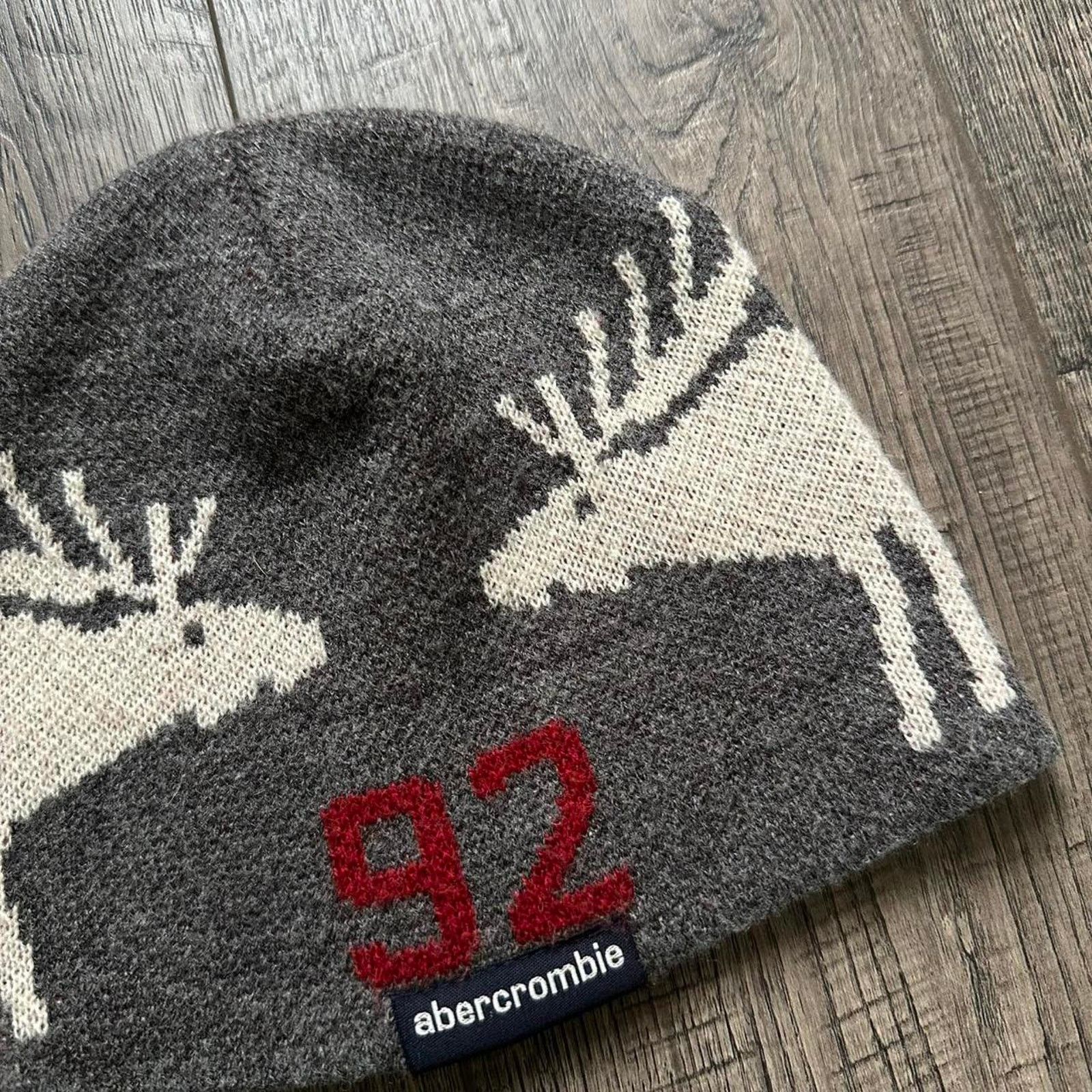 Abercrombie & Fitch × Vintage Vintage Y2K Wool Abercrombie & Fitch Beanie Skullcap Hat Size ONE SIZE - 2 Thumbnail