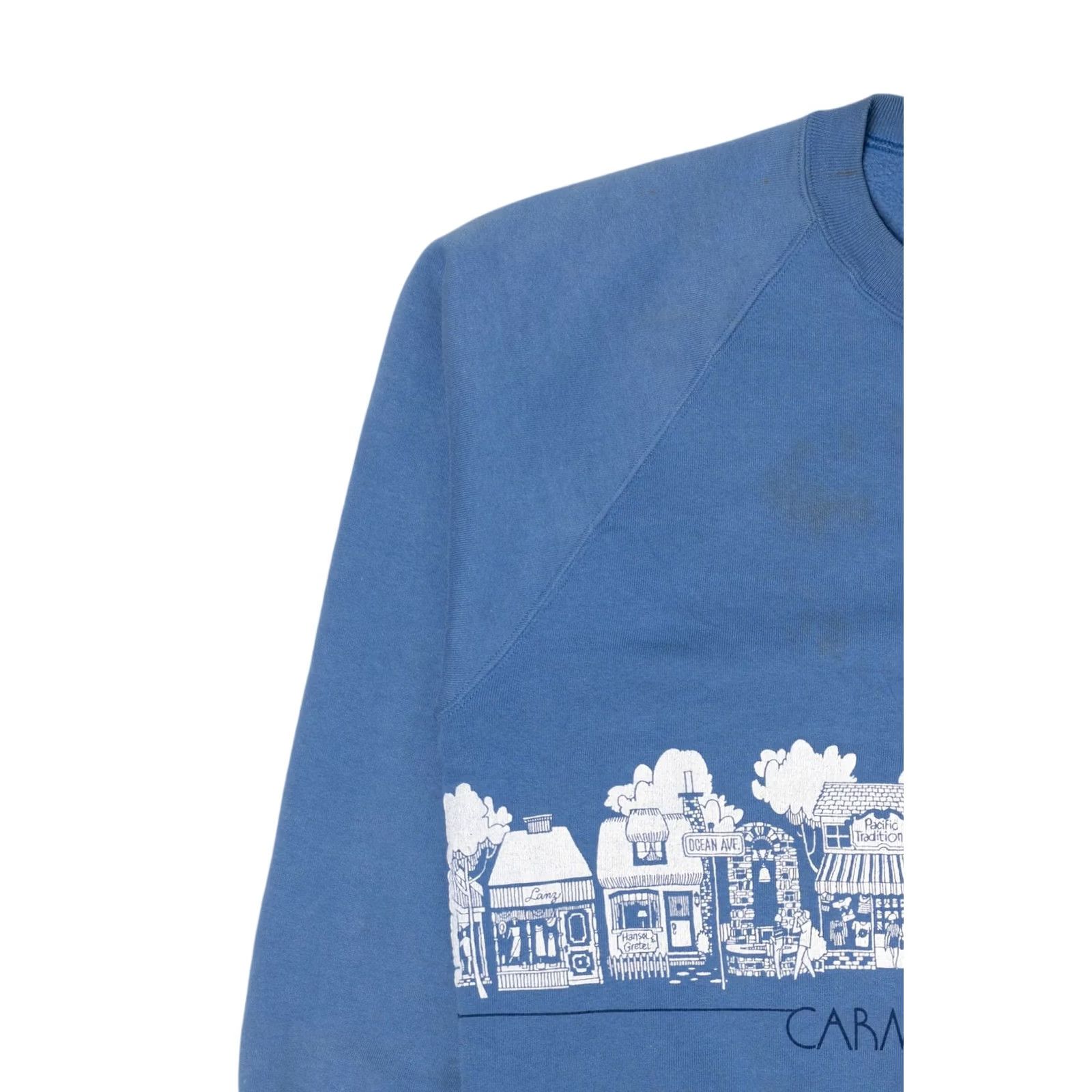 Vintage VINTAGE Crazy Shirtz Wrap Around Raglan Sweatshirt Shirt Large Blue 1990s Mens Womens Girls Boys Regular Cotton Polyester USA Size US L / EU 52-54 / 3 - 7 Thumbnail