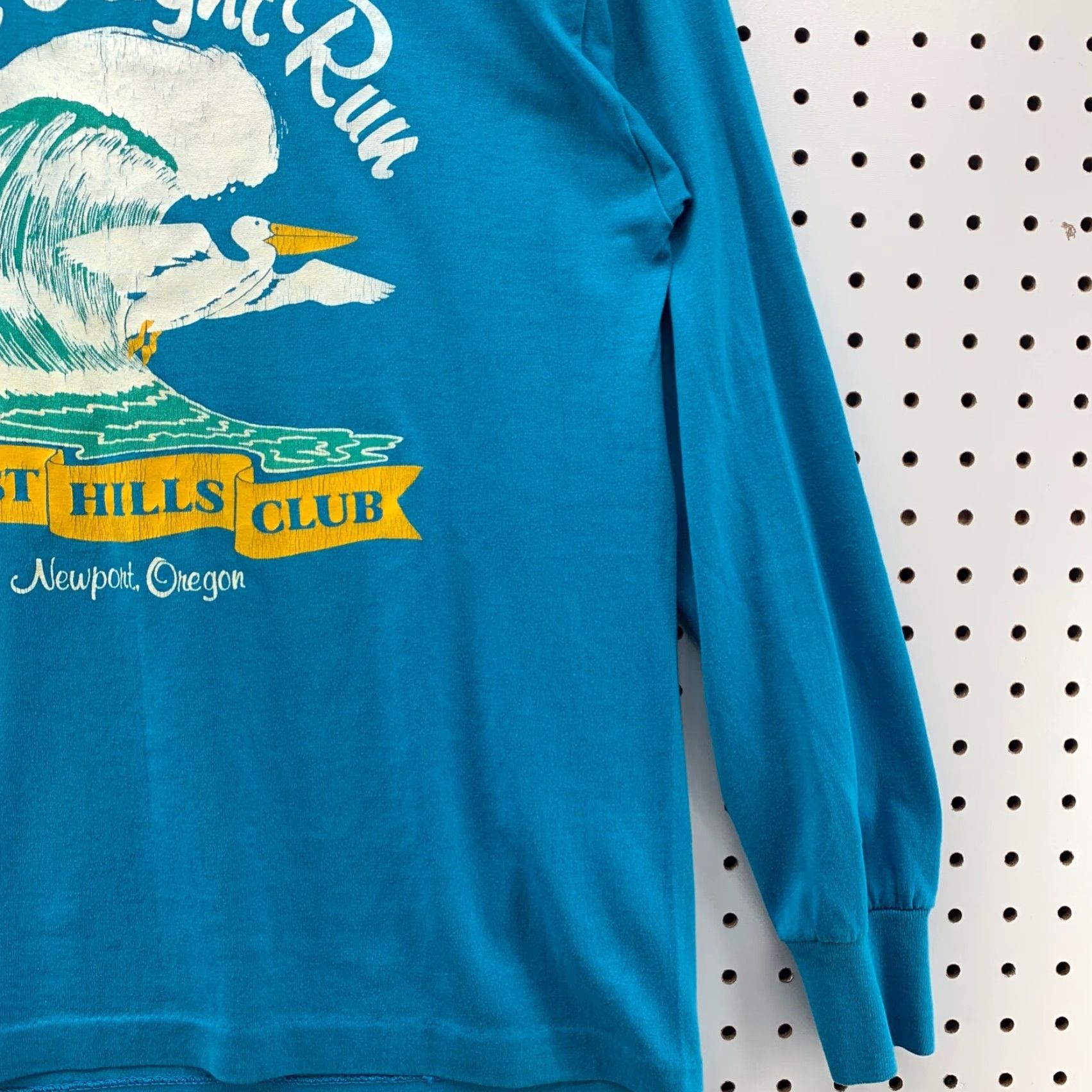 TEE JAYS VINTAGE Coast Hill Shirt Blue M Mens 80s 90s Long Sleeve Tee-Jays Coast Hill Club Newport Oregon T-Shirt Size US M / EU 48-50 / 2 - 2 Thumbnail