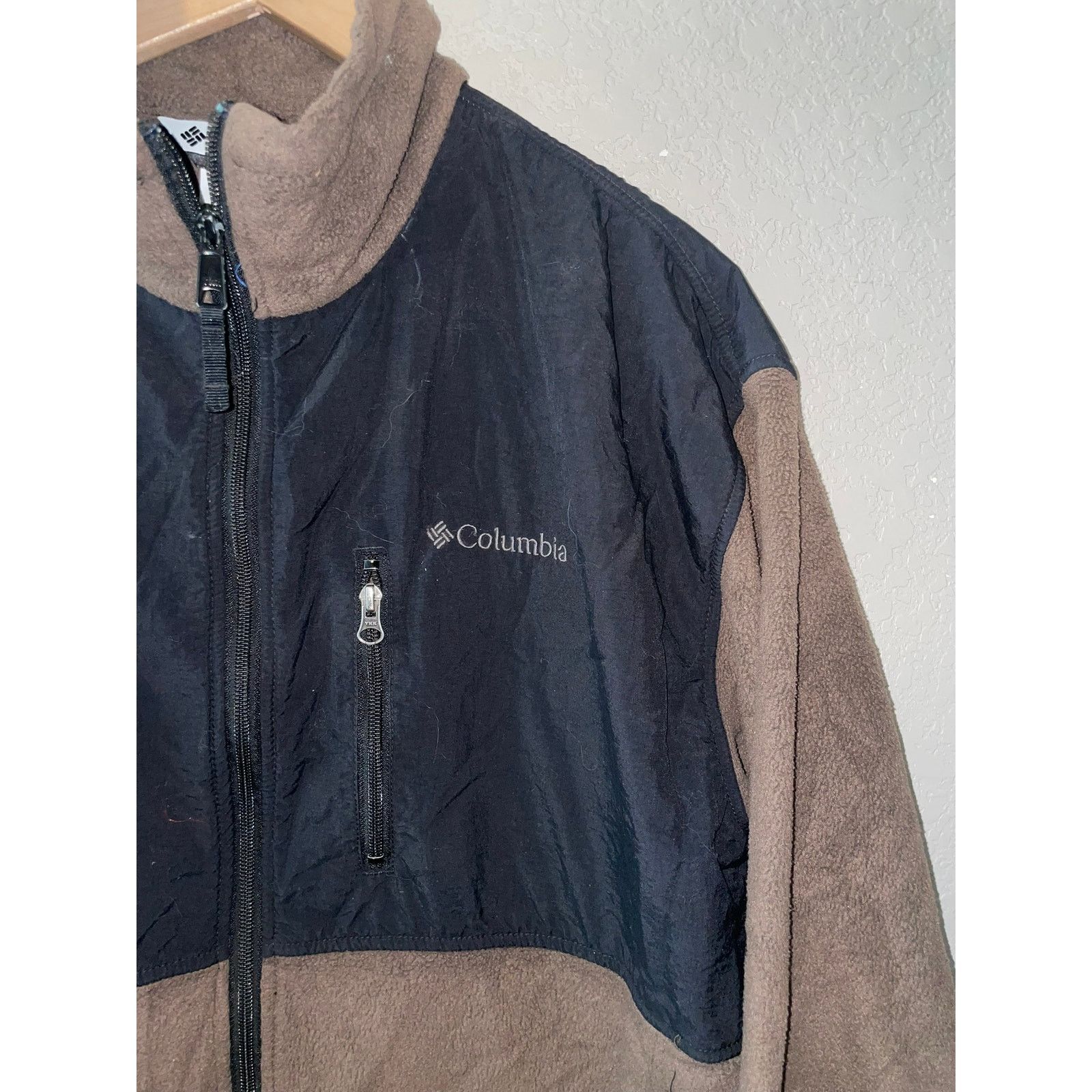 Columbia Columbia Brown Black Jacket Full Zip Fleece Shell Outerwear Size US XL / EU 56 / 4 - 2 Thumbnail