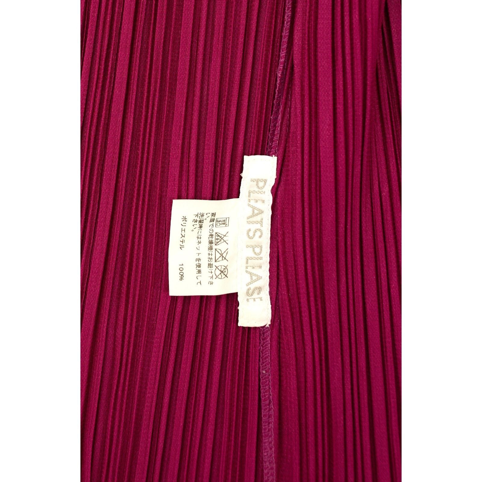 Issey Miyake Pleats Please Fuchsia Long Sleeve Top Size L / US 10 / IT 46 - 4 Thumbnail