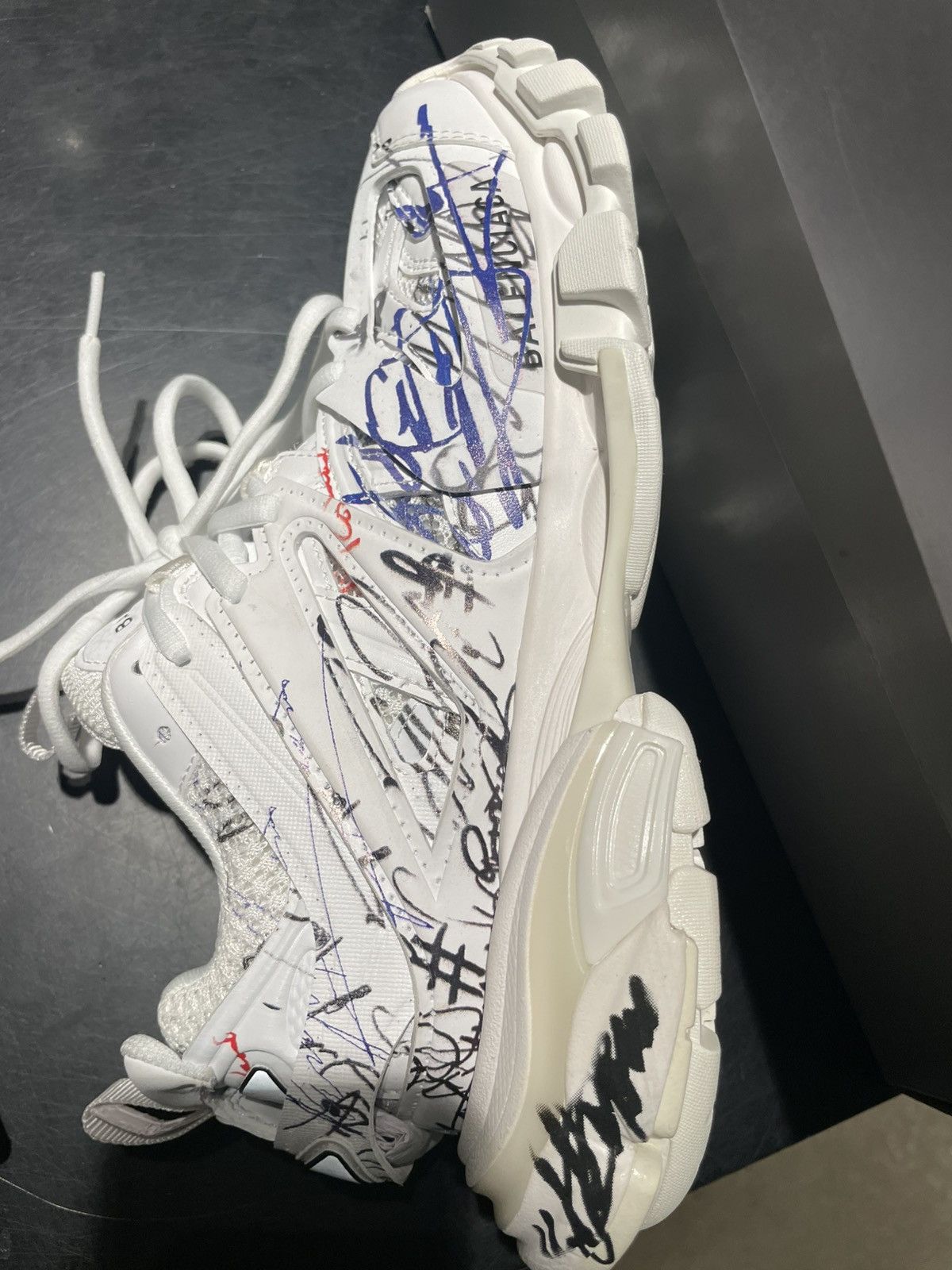 Balenciaga TRACK AUTOGRAPHE SNEAKER IN WHITE Size US 6 / IT 36 - 2 Thumbnail