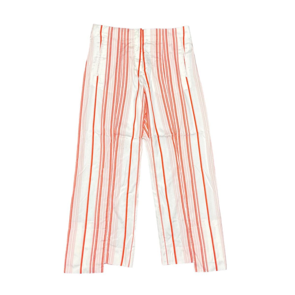 Jil Sander Jil Sander Silk Trousers Striped Cropped Made In Italy Size 30" / US 8 / IT 44 - 7 Thumbnail