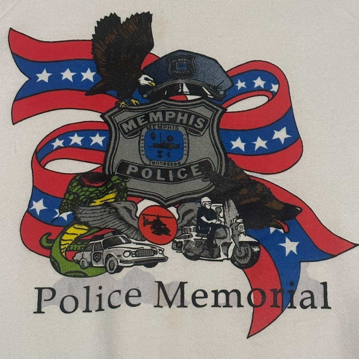 Fruit Of The Loom Memphis police memorial 90s sweatshirt Size US XL / EU 56 / 4 - 2 Thumbnail
