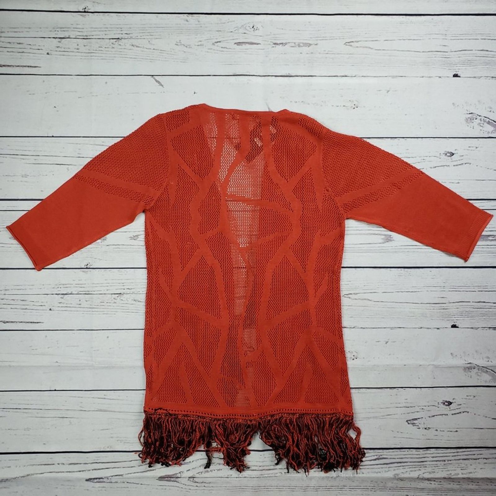 Other Miss Kelly 1999 Loose Knit Open Front Cardigan Sweater Small Size S / US 4 / IT 40 - 7 Thumbnail