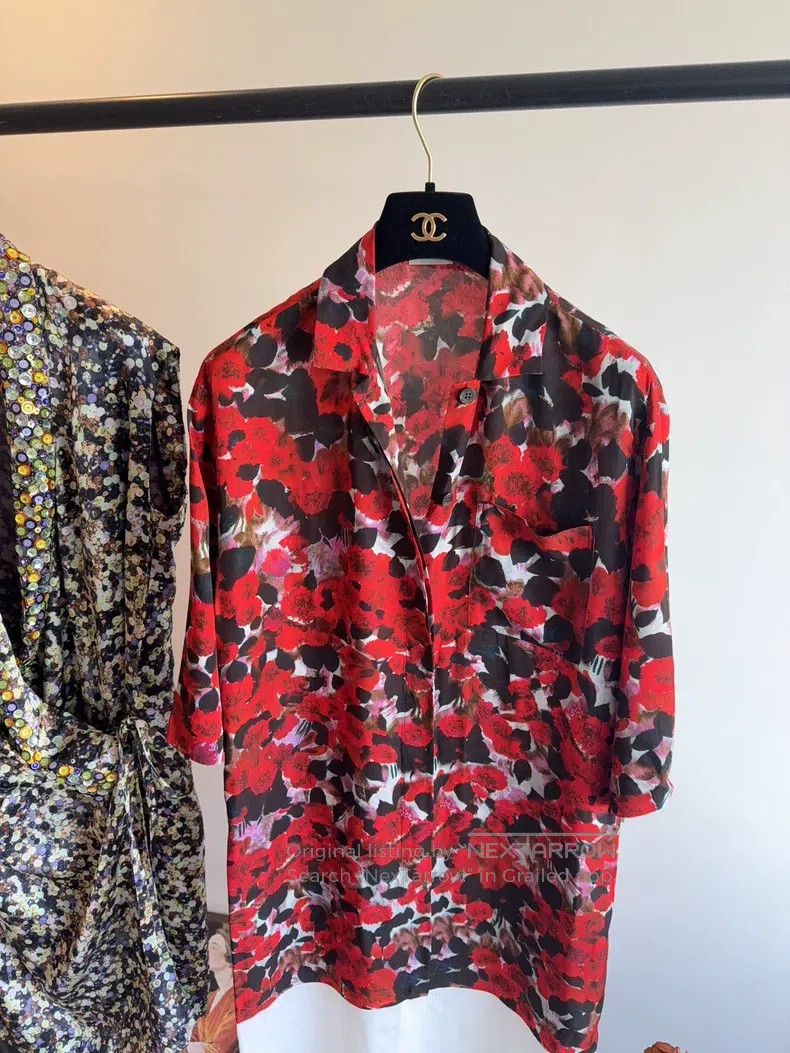 Dries Van Noten Dries Van Noten Red floral dress Size XS / US 0-2 / IT 36-38 - 4 Thumbnail