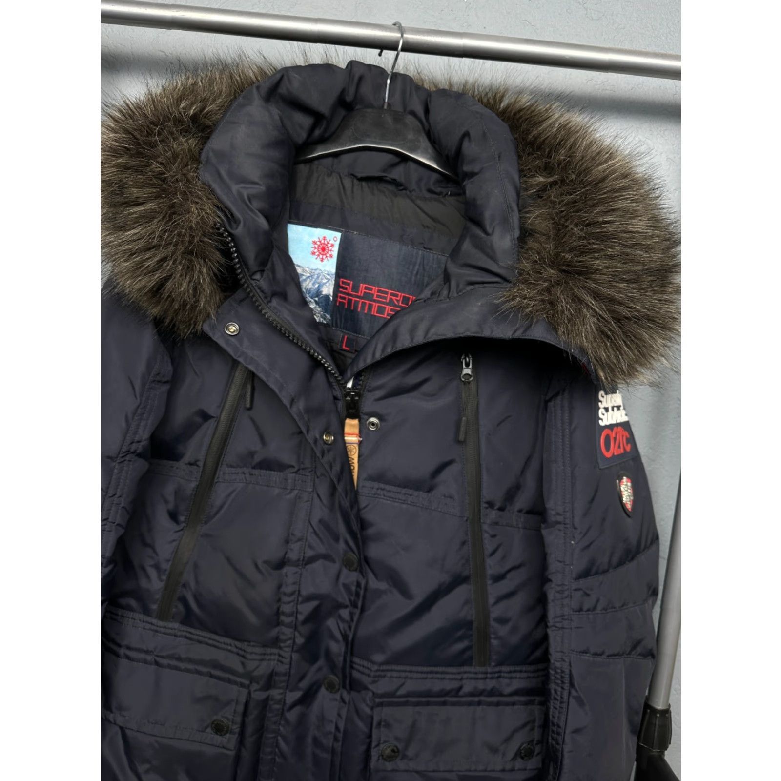 Superdry Superdry SubArctic Ski Puffer Parka Jacket L Women Blue Hooded Parka Wool? Nylon? Polyester? Size L / US 10 / IT 46 - 2 Thumbnail