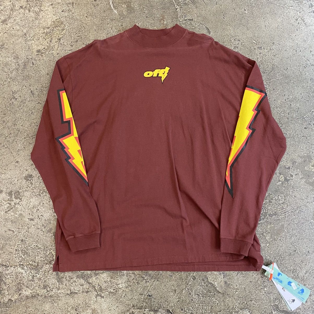 Off-White Off-White Burgundy Bolt Shirt Size US L / EU 52-54 / 3 - 1 Thumbnail
