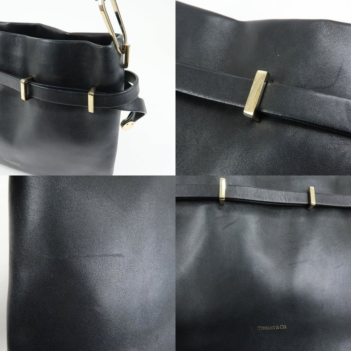 Tiffany & Co. Tiffany & Co. Logo Leather Shoulder Bag Black Size ONE SIZE - 6 Thumbnail