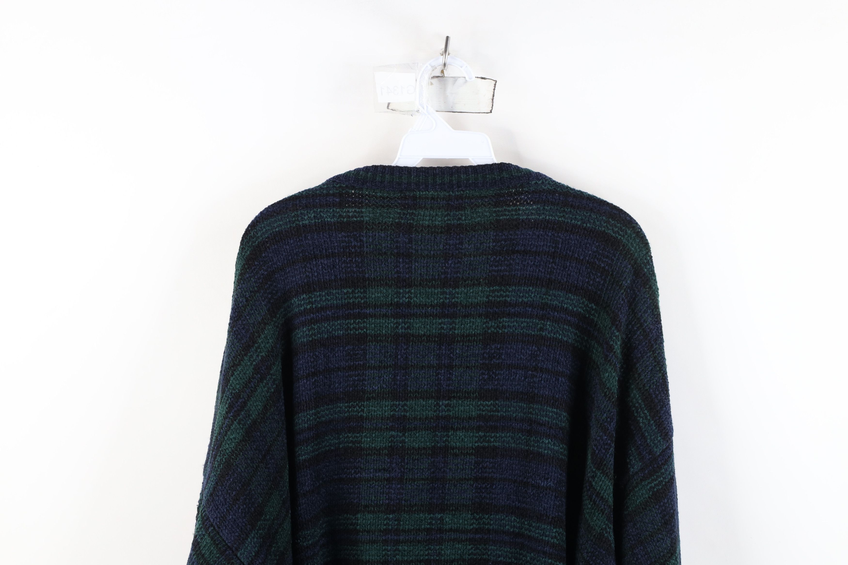 Vintage Vintage 90s Streetwear Crewneck Sweater Black Watch Plaid Size US XL / EU 56 / 4 - 9 Thumbnail