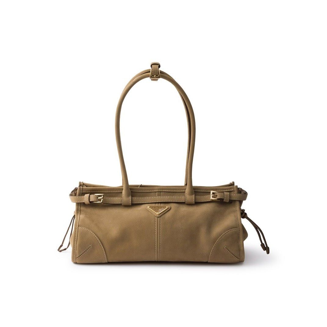 Prada PRADA Bonnie Medium $3500 Desert Beige Leather Top Handle Ba Size ONE SIZE - 1 Thumbnail