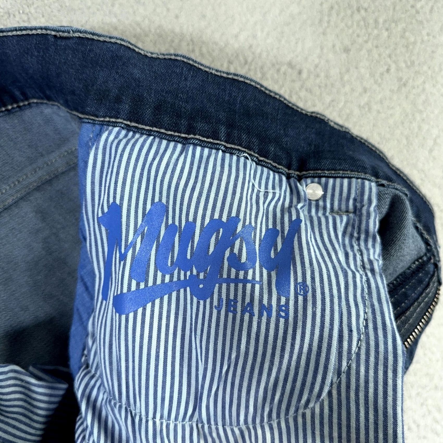 Denime Mugsy Jeans Mens Tapered Denim 38x30 Kinzies Blue Stretch FLX4NKZ 5-Pocket Leather Logo Pocket Lining Slim Comfort Size US 38 / EU 54 - 5 Thumbnail