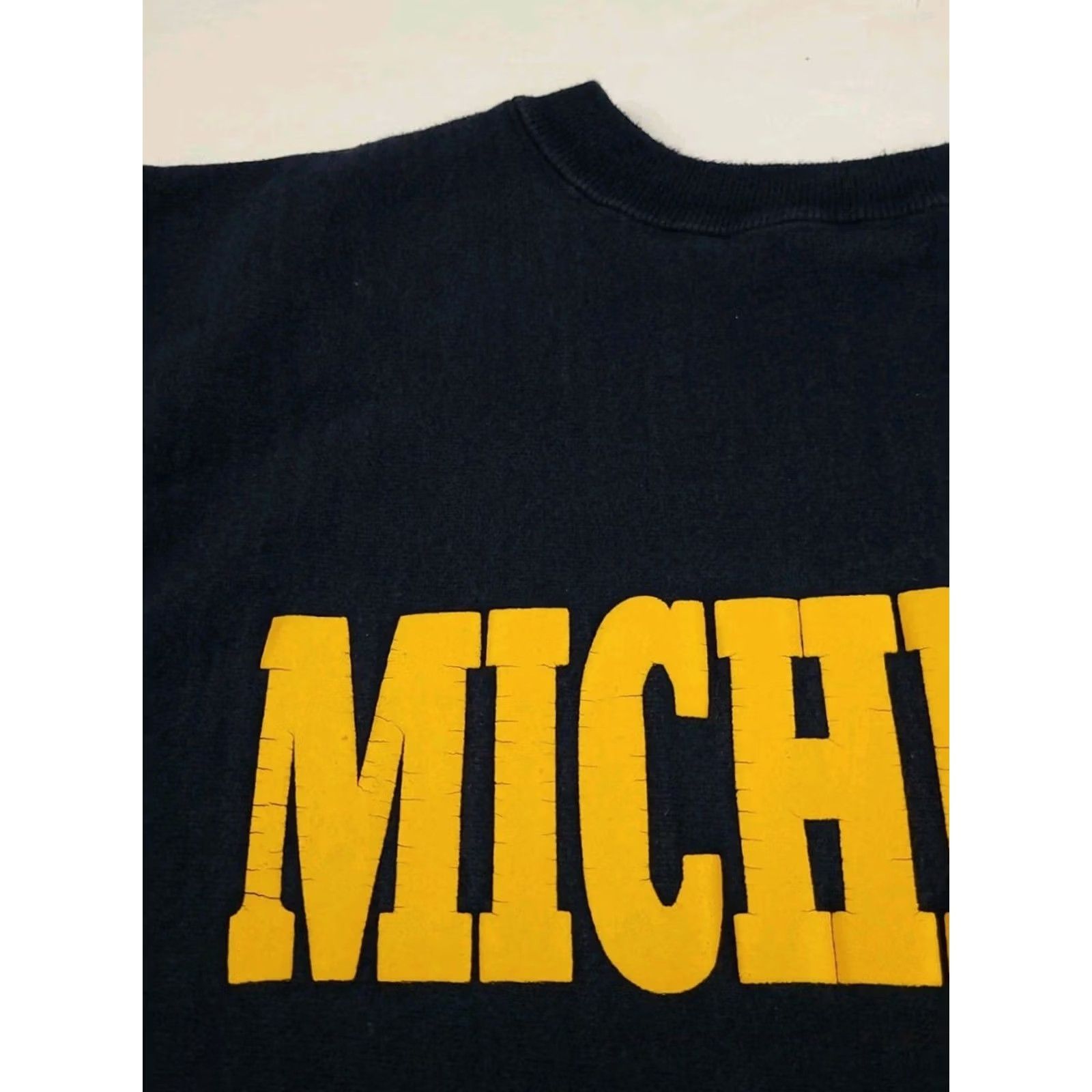Champion VINTAGE Champion Shirt Mens 2XL Blue 90s University Michigan Wolverines Reverse Weave Sweatshirt USA Size US XXL / EU 58 / 5 - 5 Thumbnail