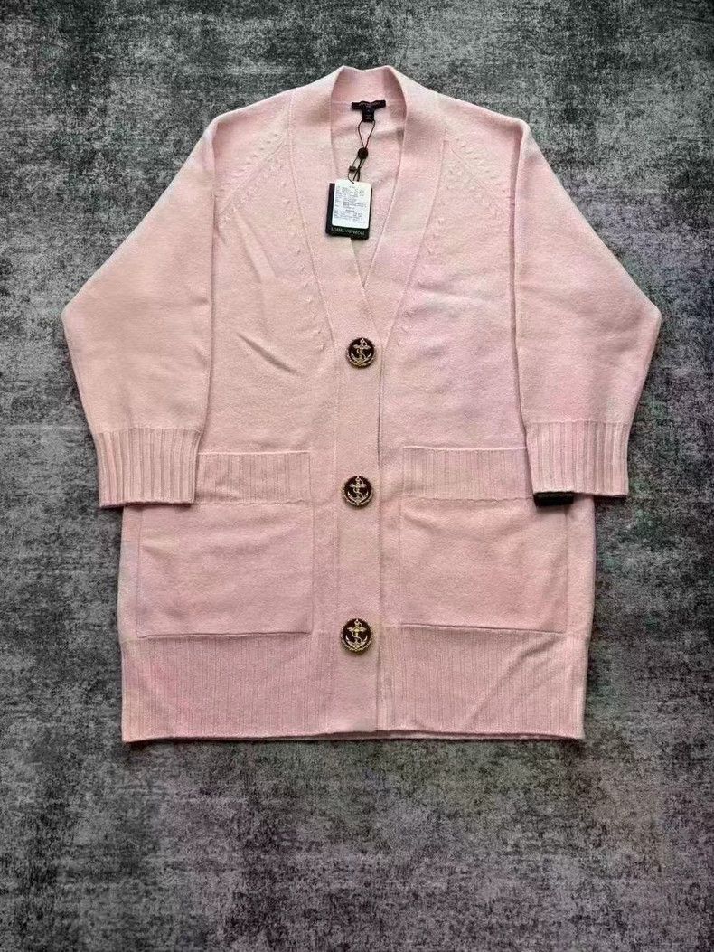 Louis Vuitton Louis Vuitton Pink Long Wool Cardigan - dmc Size US S / EU 44-46 / 1 - 1 Thumbnail