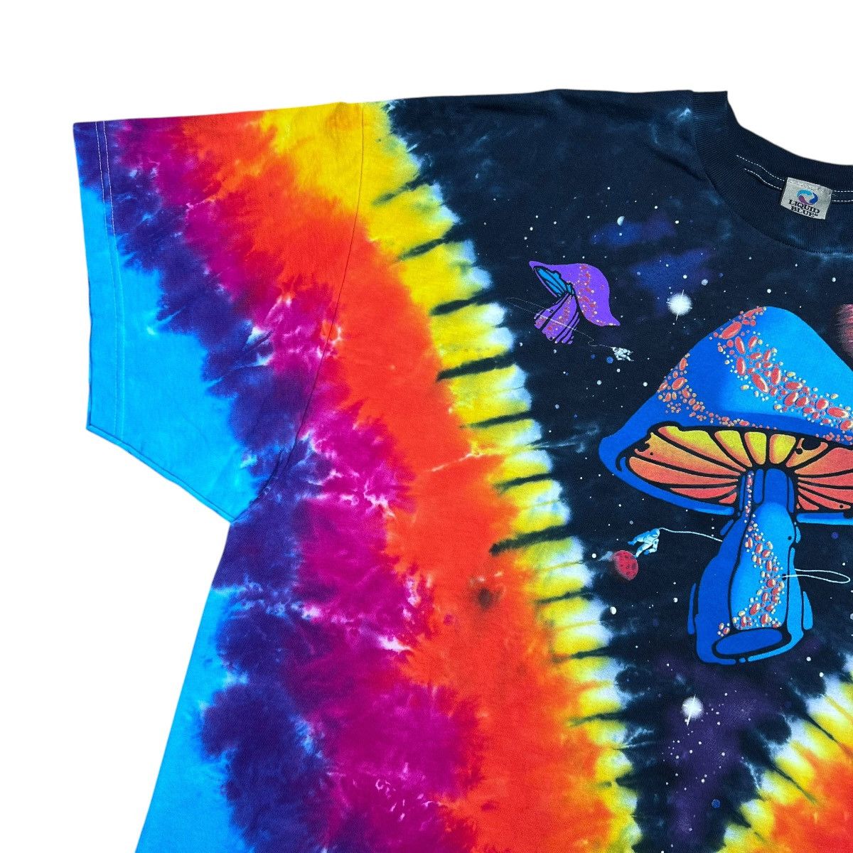 Liquid Blue Vintage 2000s Space Mushroom Psychedelic Liquid Blue T-Shirt Size US XXL / EU 58 / 5 - 7 Thumbnail