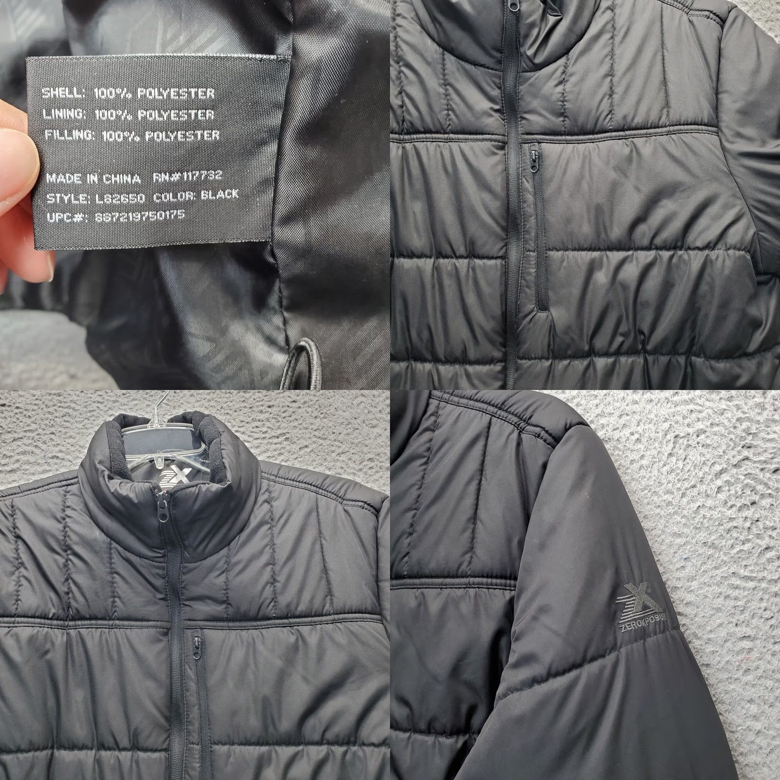 ZeroXposur ZeroXposur Puffer Jacket Womens L Black Full Zip Mock Neck Pockets Winter Casual Mens? Size L / US 10 / IT 46 - 8 Thumbnail
