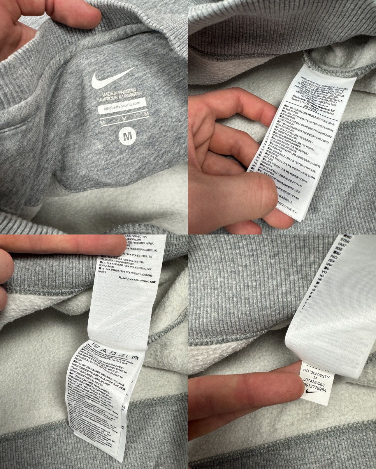 Nike × Vintage Nike Men's Heather Gray Raising The Game Fleece Sweatshirt M Size US M / EU 48-50 / 2 - 2 Thumbnail