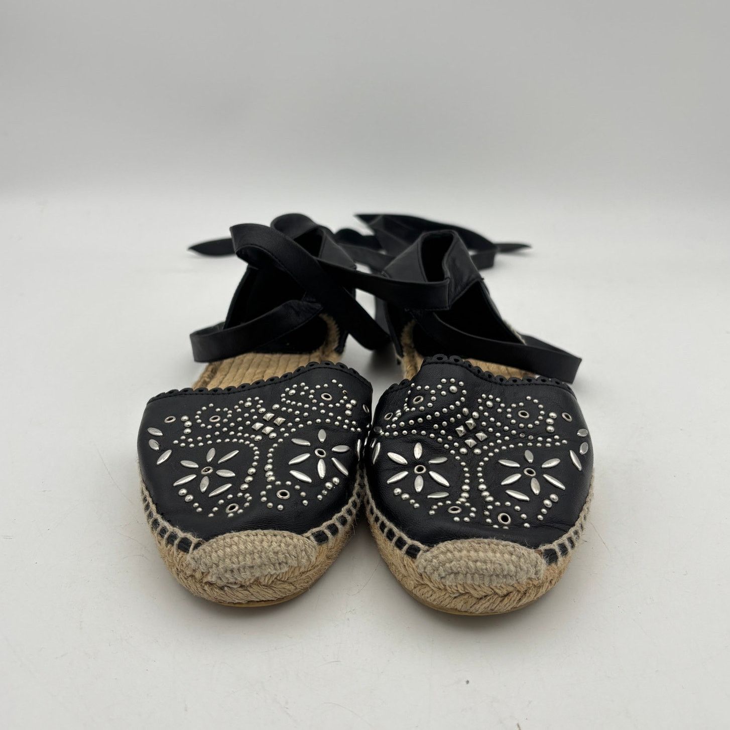 Saint Laurent Paris Saint Laurent Paris YSL Studded Leather Espadrilles Size US 7.5 / IT 37.5 - 1 Thumbnail