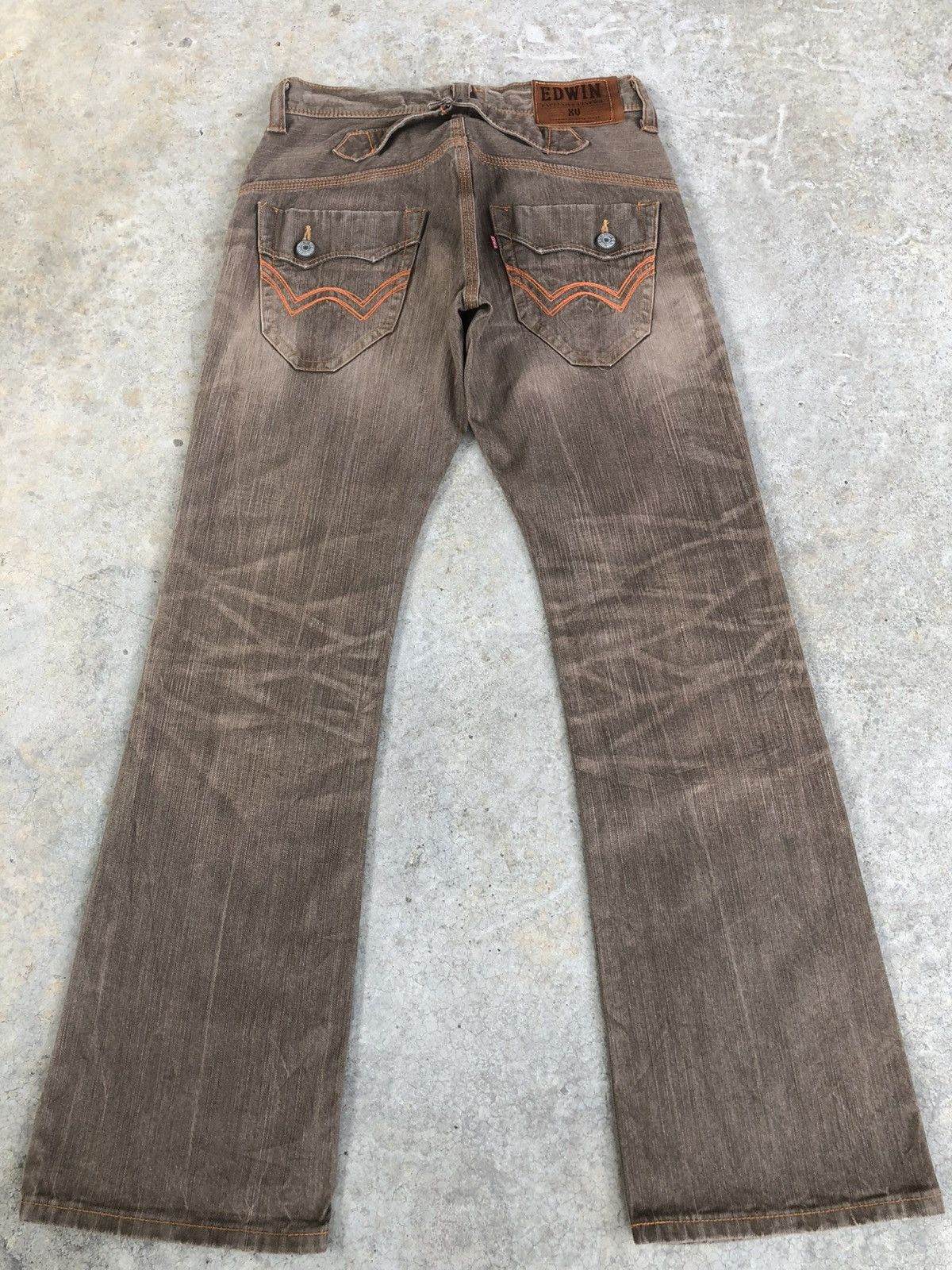 If Six Was Nine Japanese Edwin Exclusive Flared Jeans Distressed Bootcut Size US 31 - 2 Thumbnail