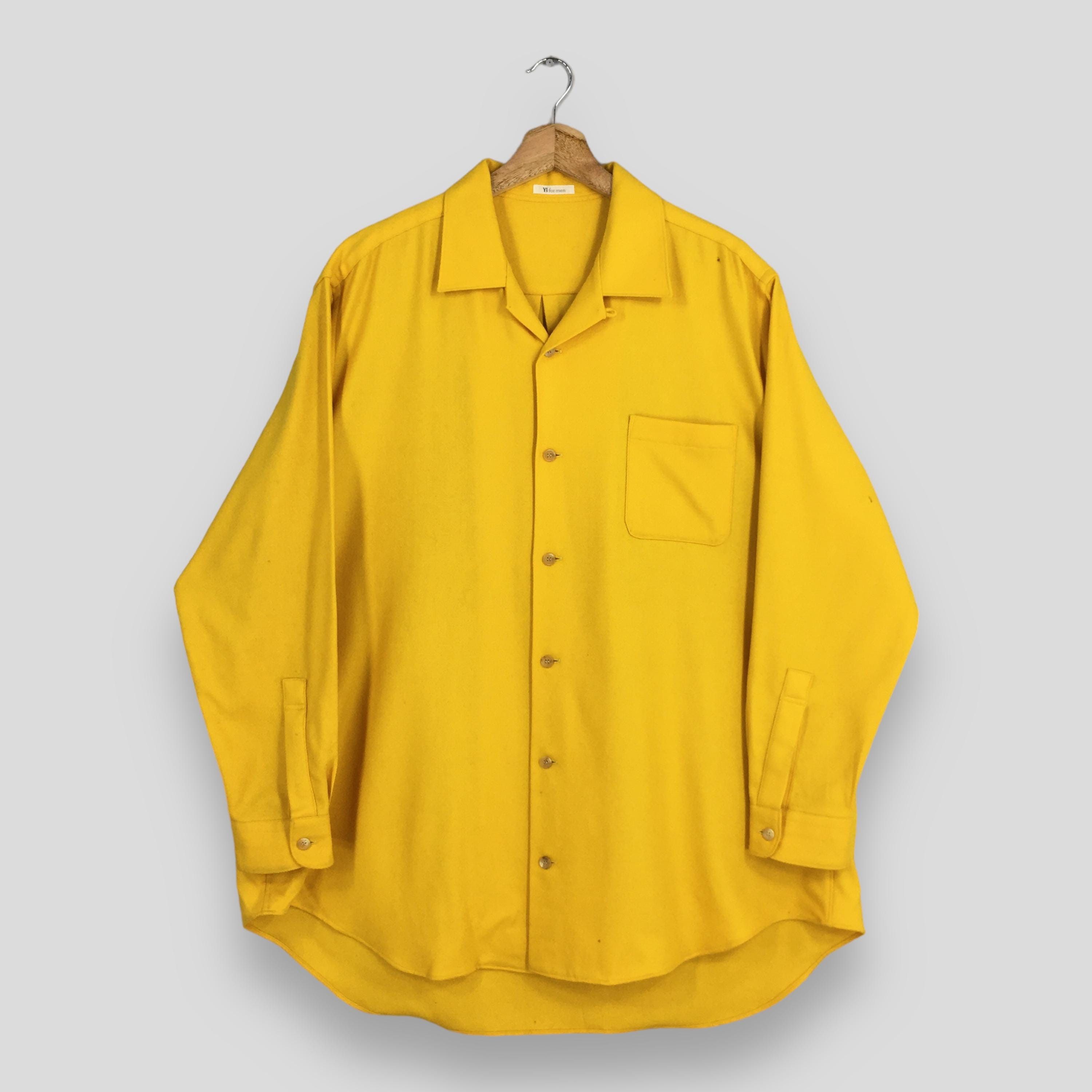 Y’s for men shirts wool L / S shirt Yohji Yamamoto yohji yamamoto pour homme Y's wool/navy long