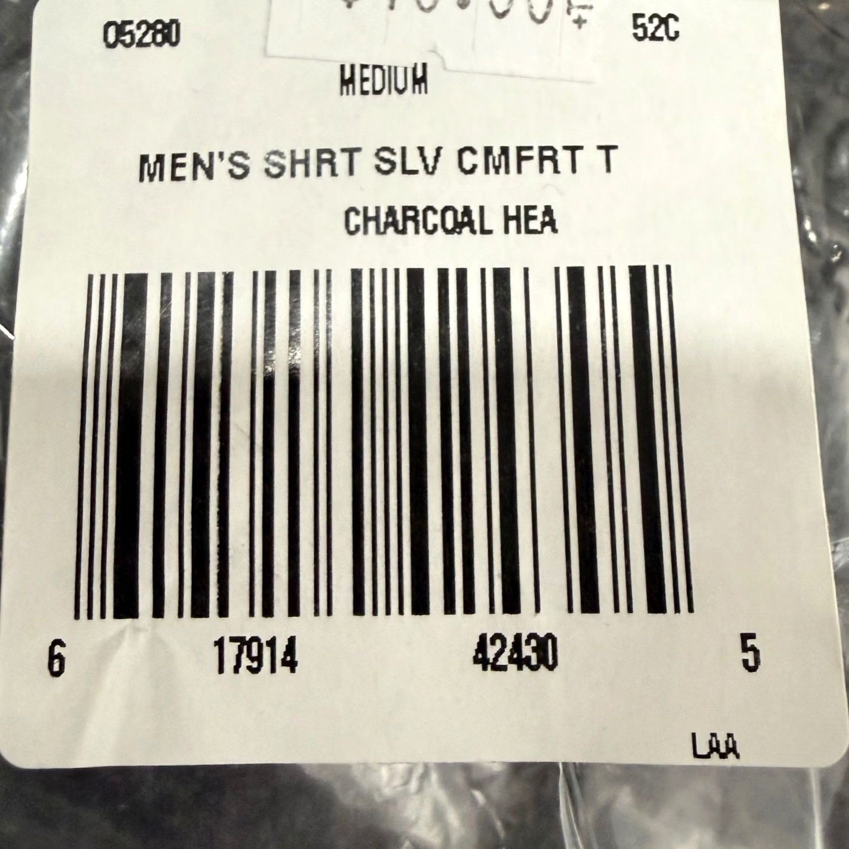 Hanes Hanes Mens Medium 4 Pack T-Shirt Charcoal Heather Gray Comfort Tee Basics 5095 Size US M / EU 48-50 / 2 - 6 Thumbnail